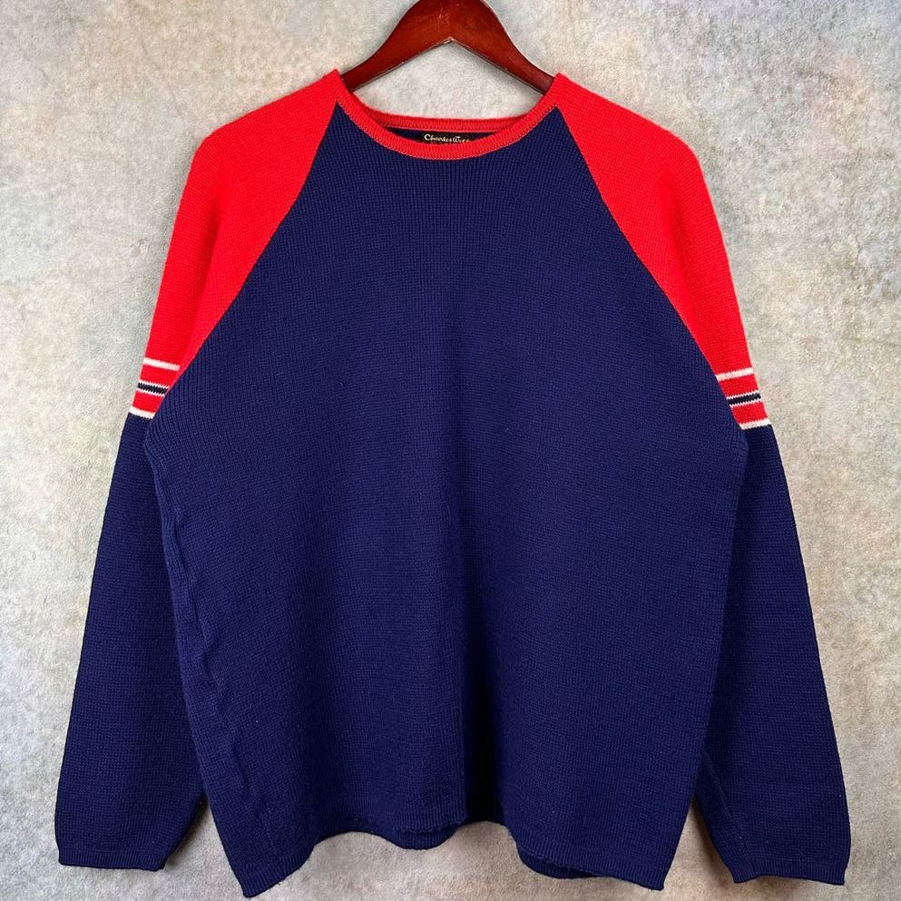 Vintage Vintage 70s Norwegian Knit Wool Sweater Sz L Pullover Size US L / EU 52-54 / 3 - 1 Preview