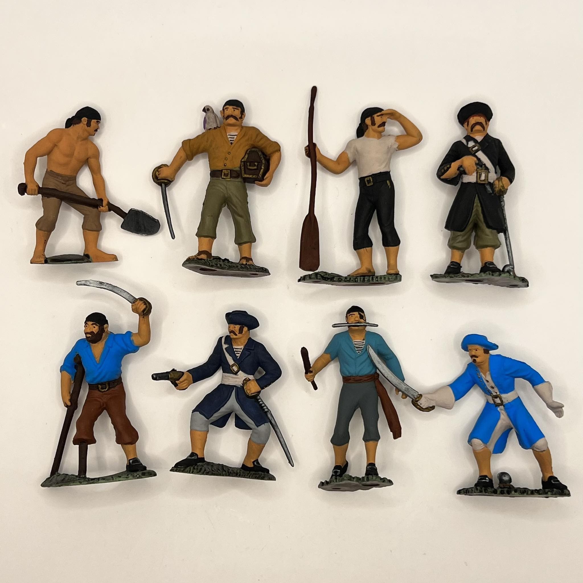 Vintage Vintage Soviet Plastic Character Toy Set 8 Soldiers Pirates Size ONE SIZE - 2 Thumbnail