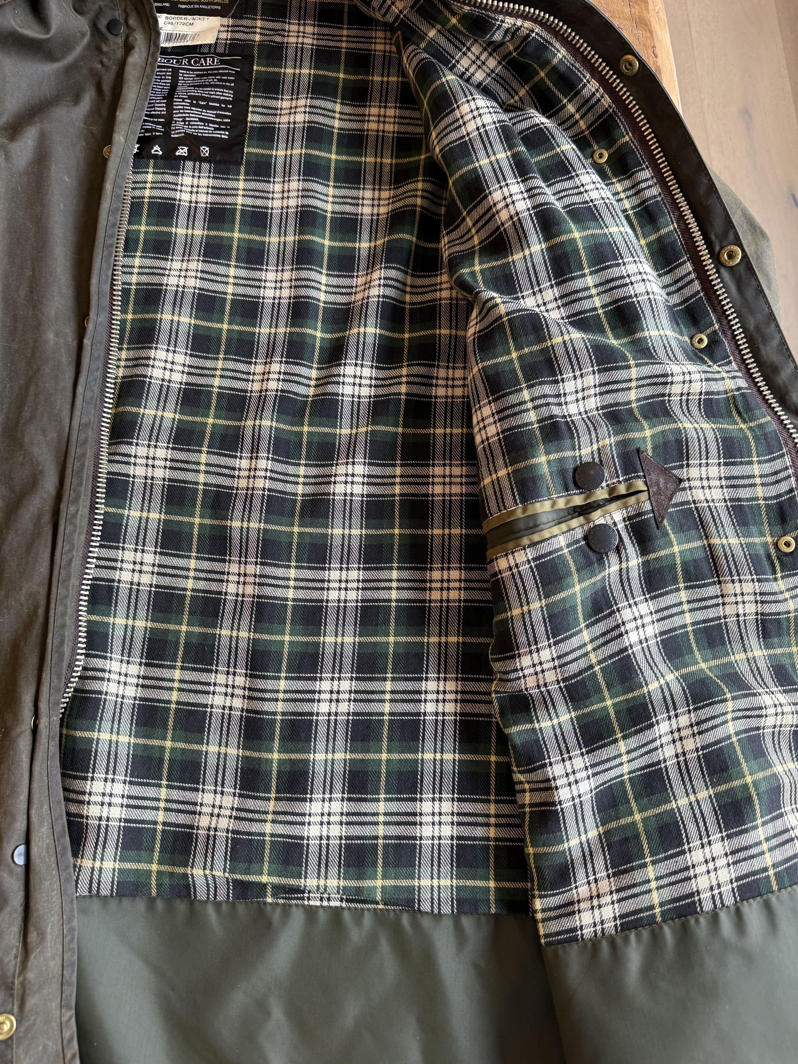Barbour Barbour Border Waxed Jacket Olive Green Size Made in England Size US XXL / EU 58 / 5 - 2 Thumbnail