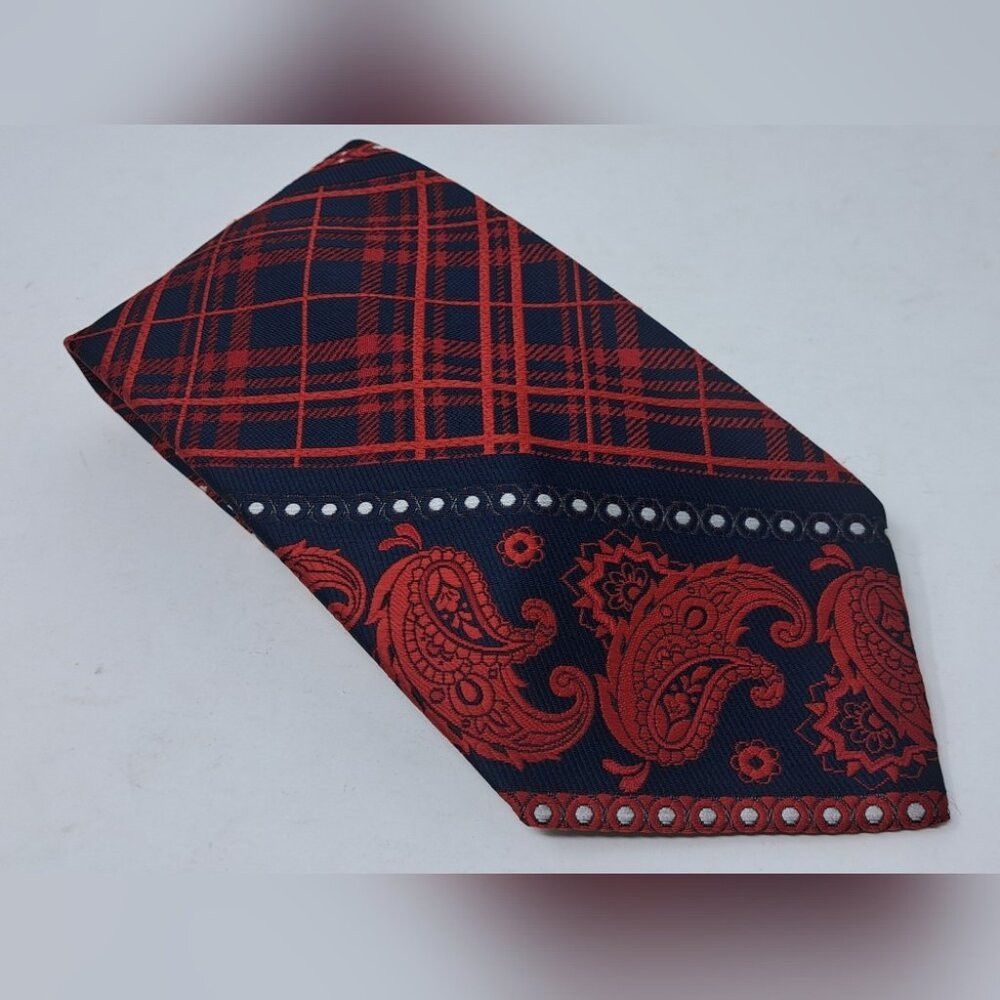 Yves Saint Laurent Yves Saint Laurent Vintage Neck Tie Tartain Plaid Paisley S Size ONE SIZE - 1 Thumbnail