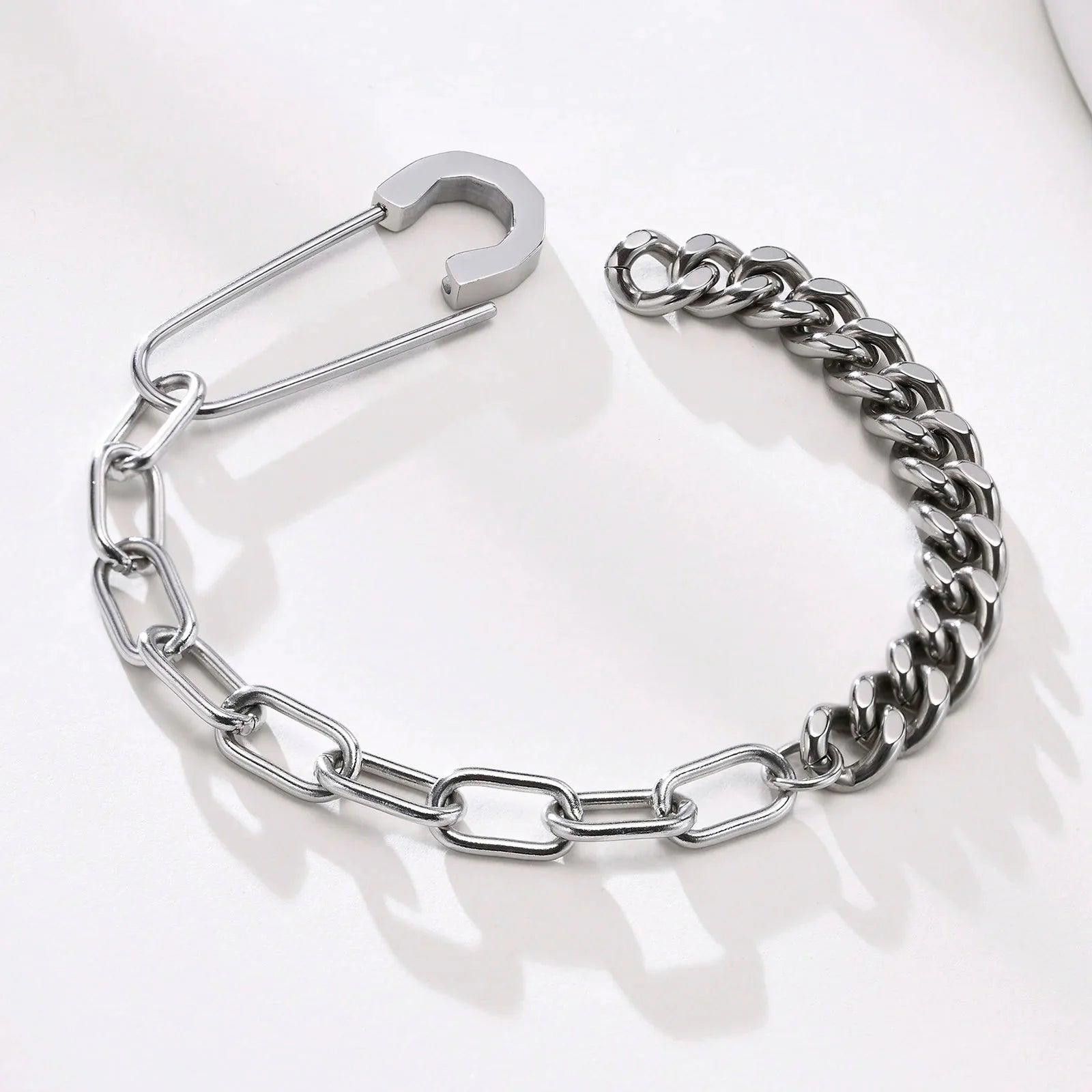 Other Stainless Steel Safety Pin Bracelet Size ONE SIZE - 3 Thumbnail
