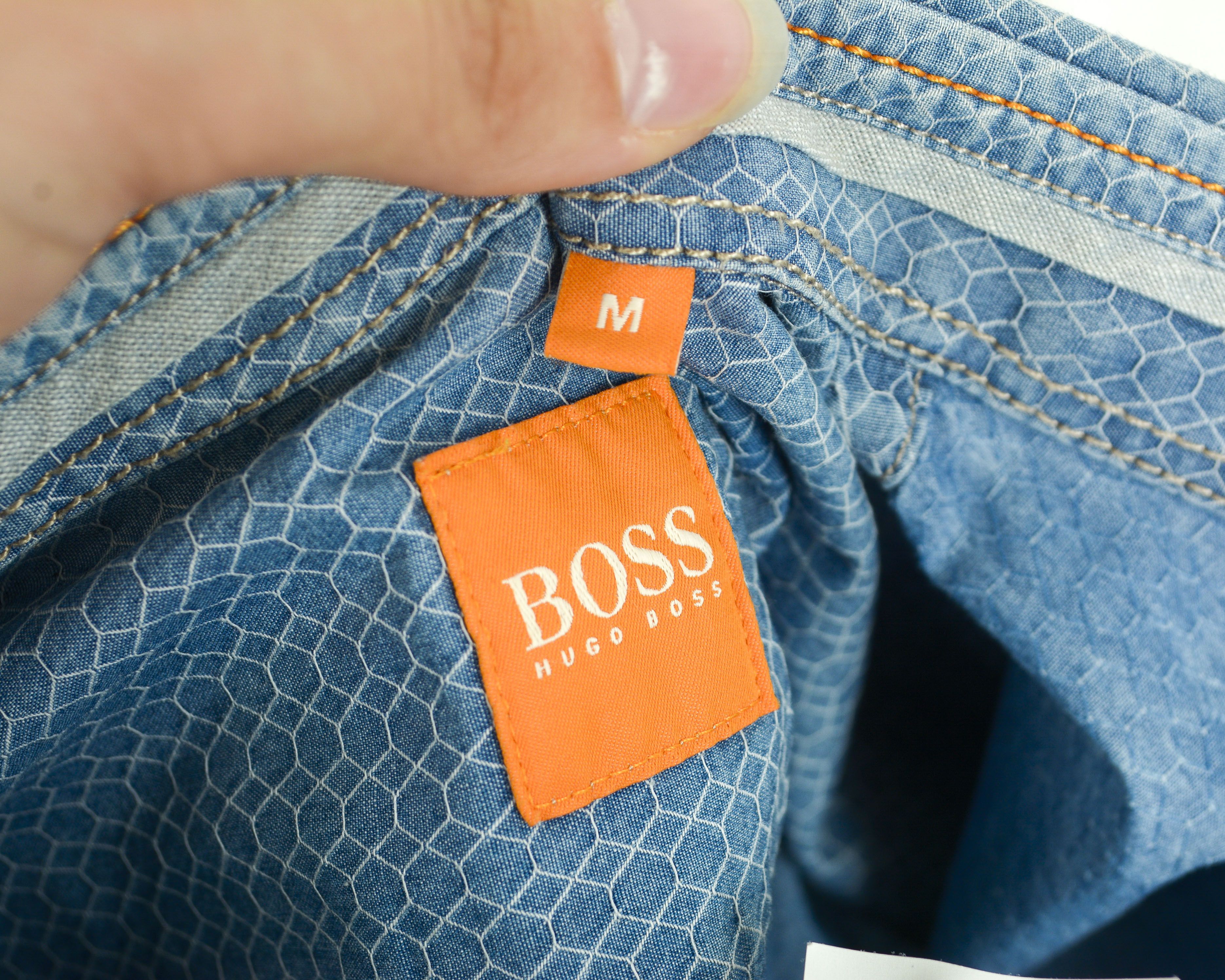 Hugo × Hugo Boss Orange Label Shirt Casual Formal Long Sleeved Top Honeycomb Size US M / EU 48-50 / 2 - 3 Thumbnail