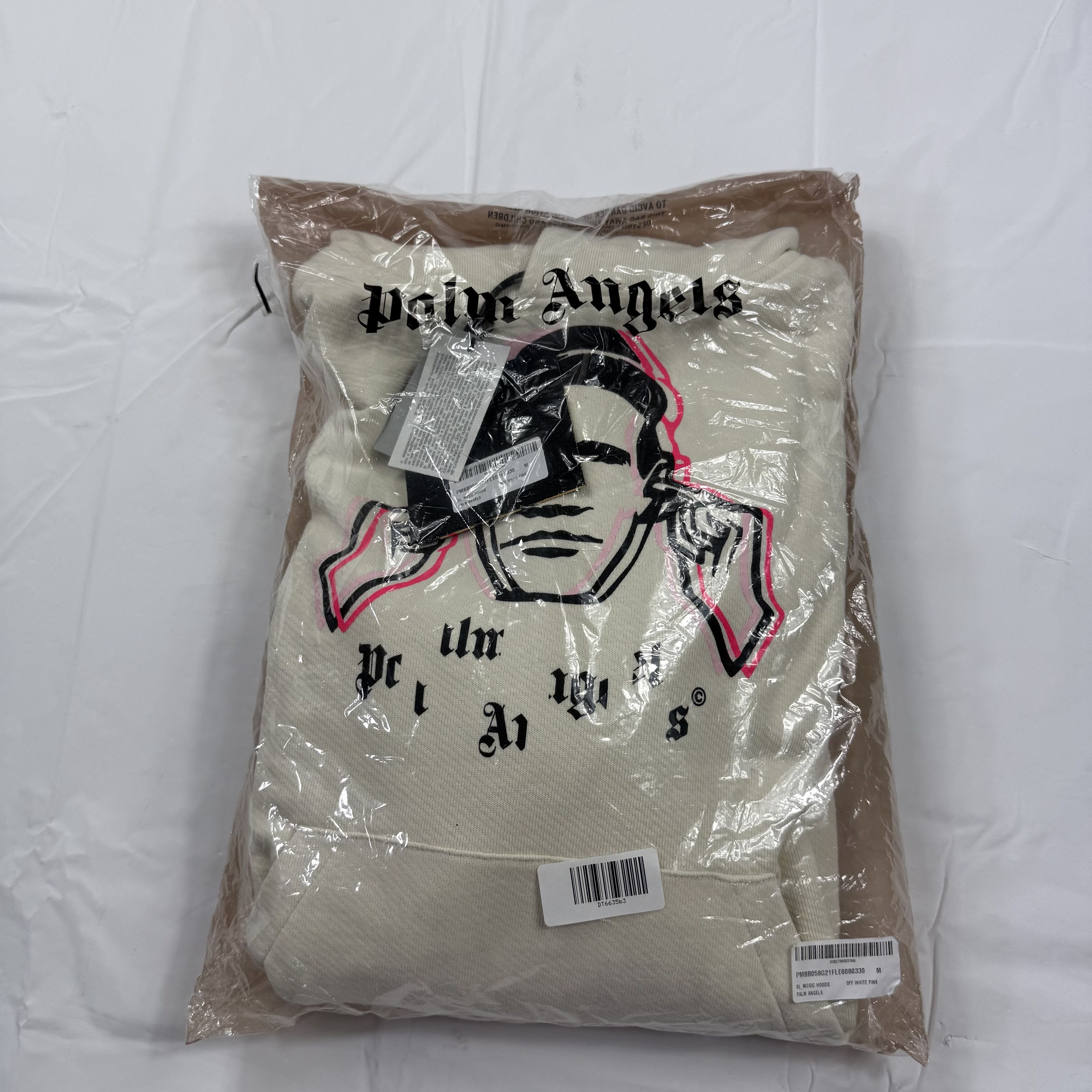 Palm Angels Palm Angels Cream Graphic Hoodie Mens Medium Size US M / EU 48-50 / 2 - 12 Thumbnail