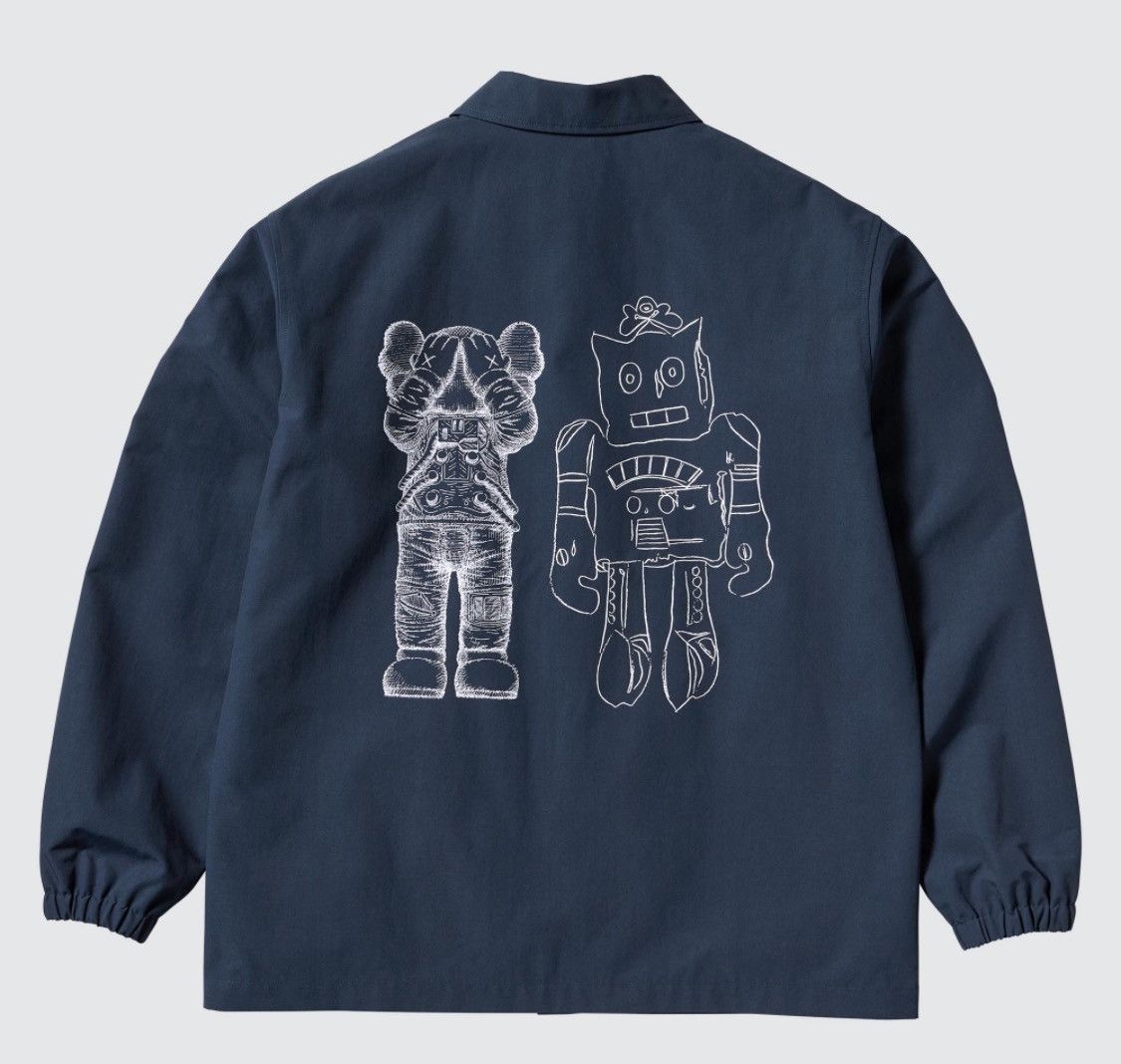 Andy Warhol × Kaws × Uniqlo Kaws Uniqlo Andy Warhol Navy Robot Coach Jacket DS Size M Size US M / EU 48-50 / 2 - 2 Thumbnail