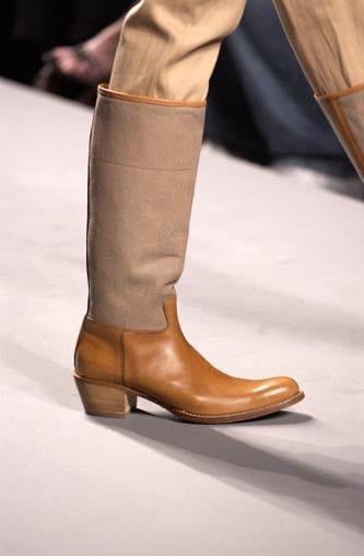 Miu Miu Miu Miu RUNWAY SS2004 Cowboy Riding Boots Silver Leather Y2K Size US 7.5 / IT 37.5 - 8 Thumbnail
