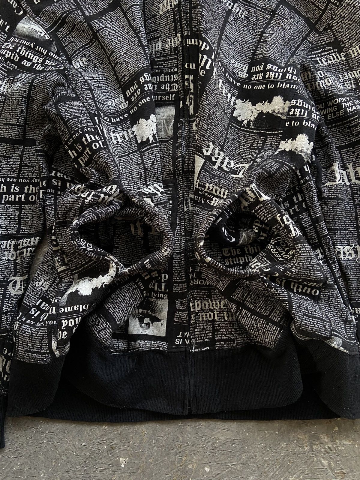 20471120 2000s Splendid Satisfaction - Poem FullPrinted Zip Hoodie Size US XL / EU 56 / 4 - 10 Thumbnail
