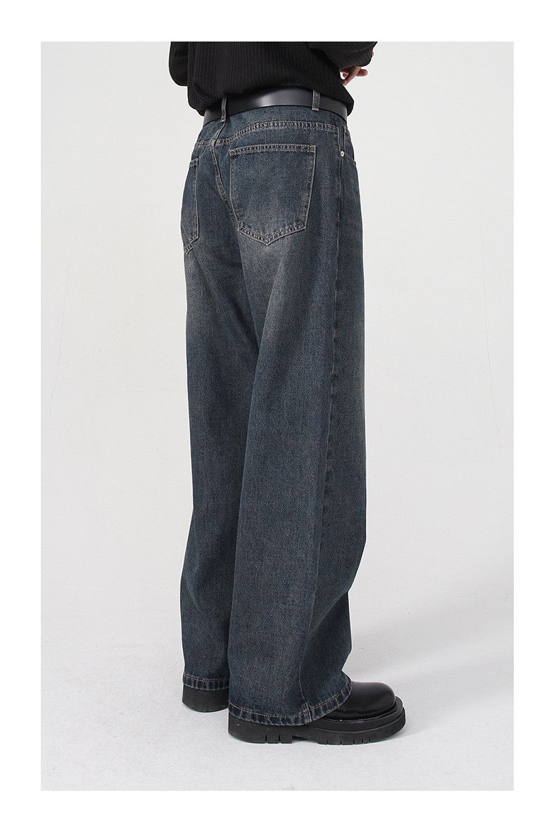 Vintage Japanese retro straight leg washed distressed jeans Size US 32 / EU 48 - 4 Thumbnail