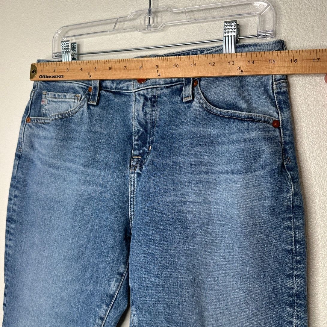 AG Adriano Goldschmied Adriano Goldschmied Ex-Boyfriend Raw Hem Medium Wash Jeans Size 28" / US 6 / IT 42 - 10 Thumbnail