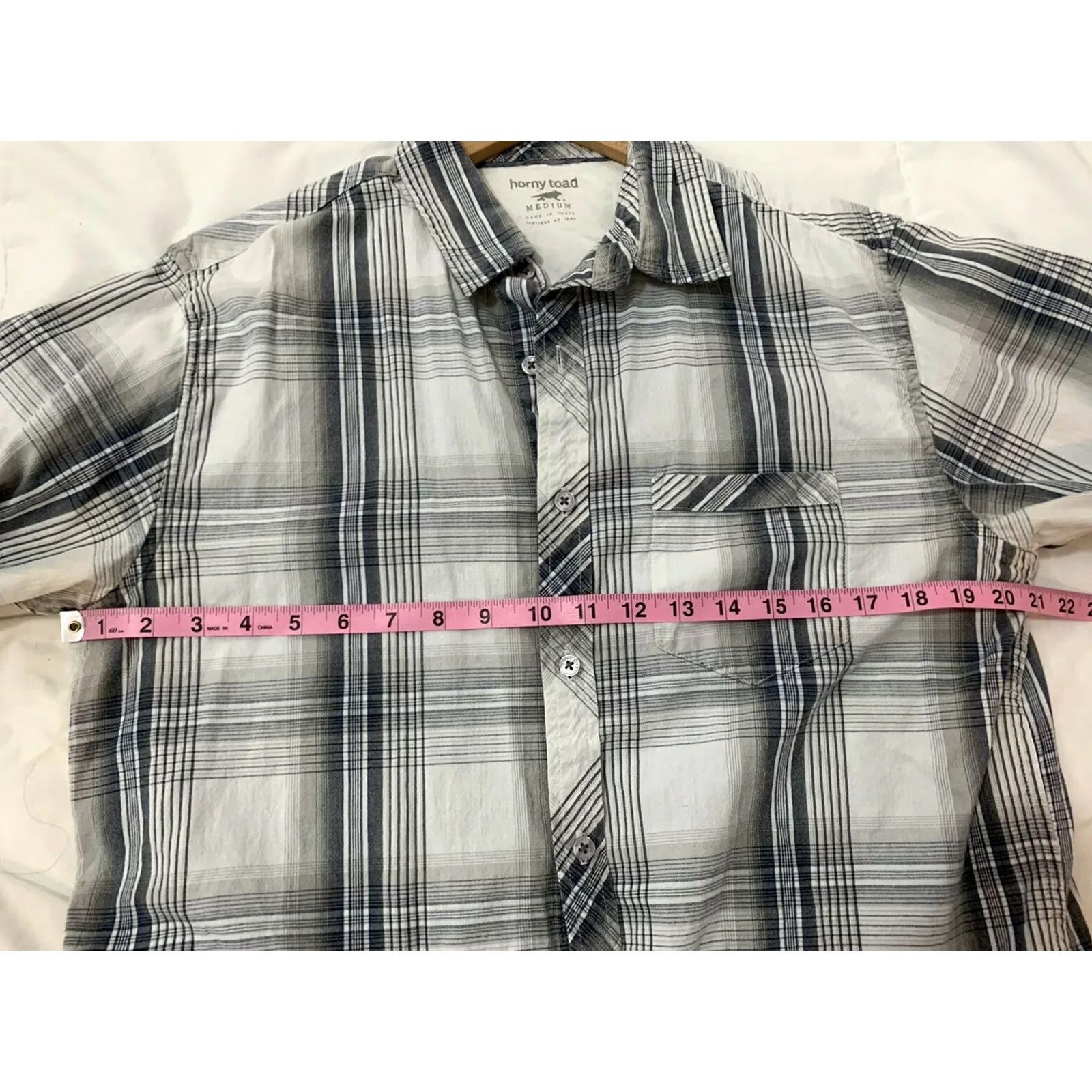 Vintage Horny Toad Plaid Short Sleeve Button Front Shirt Men M Gray Size US M / EU 48-50 / 2 - 4 Thumbnail