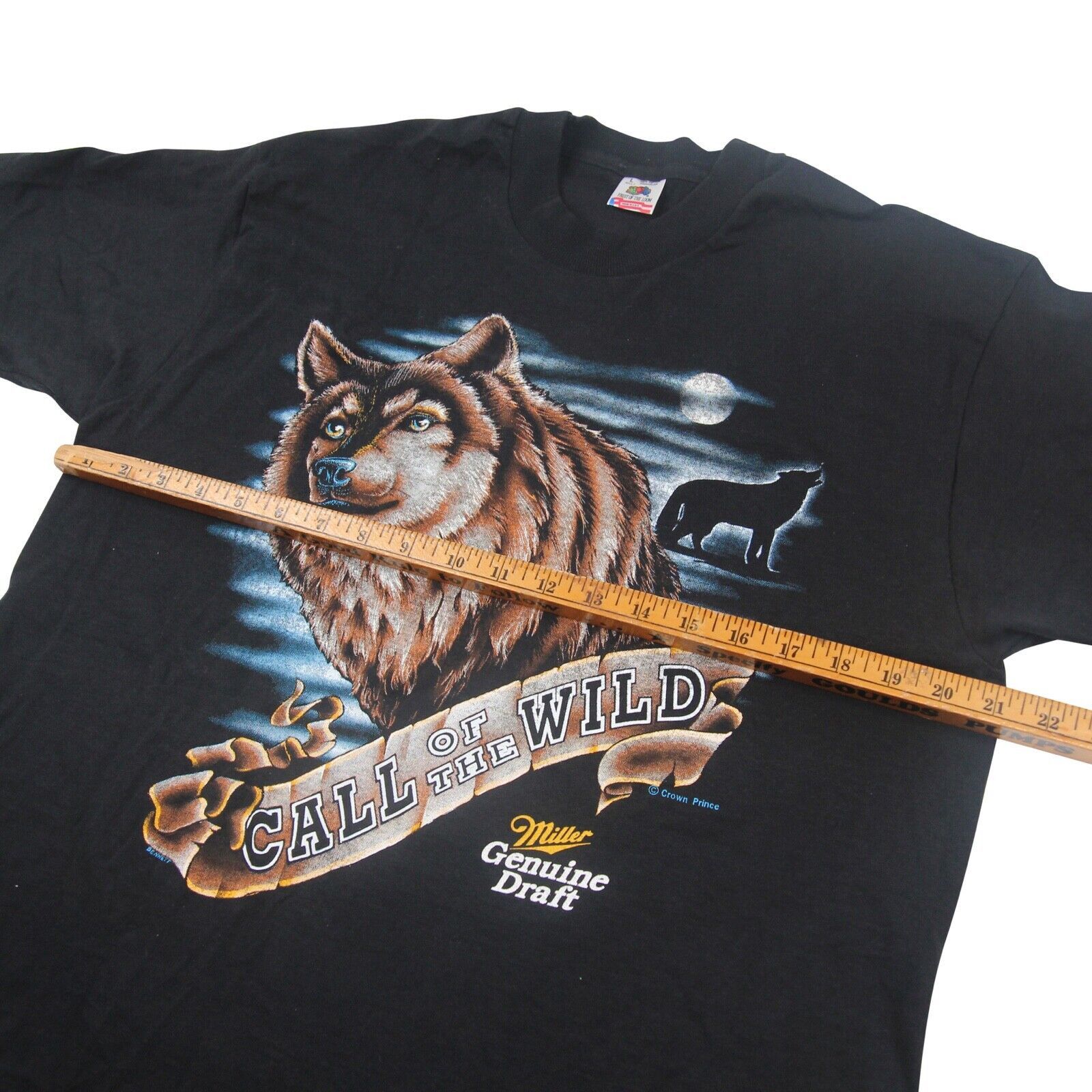 Vintage Vintage Miller Genuine Draft "Call of the Wild" Wolf T Shirt Size US L / EU 52-54 / 3 - 5 Thumbnail