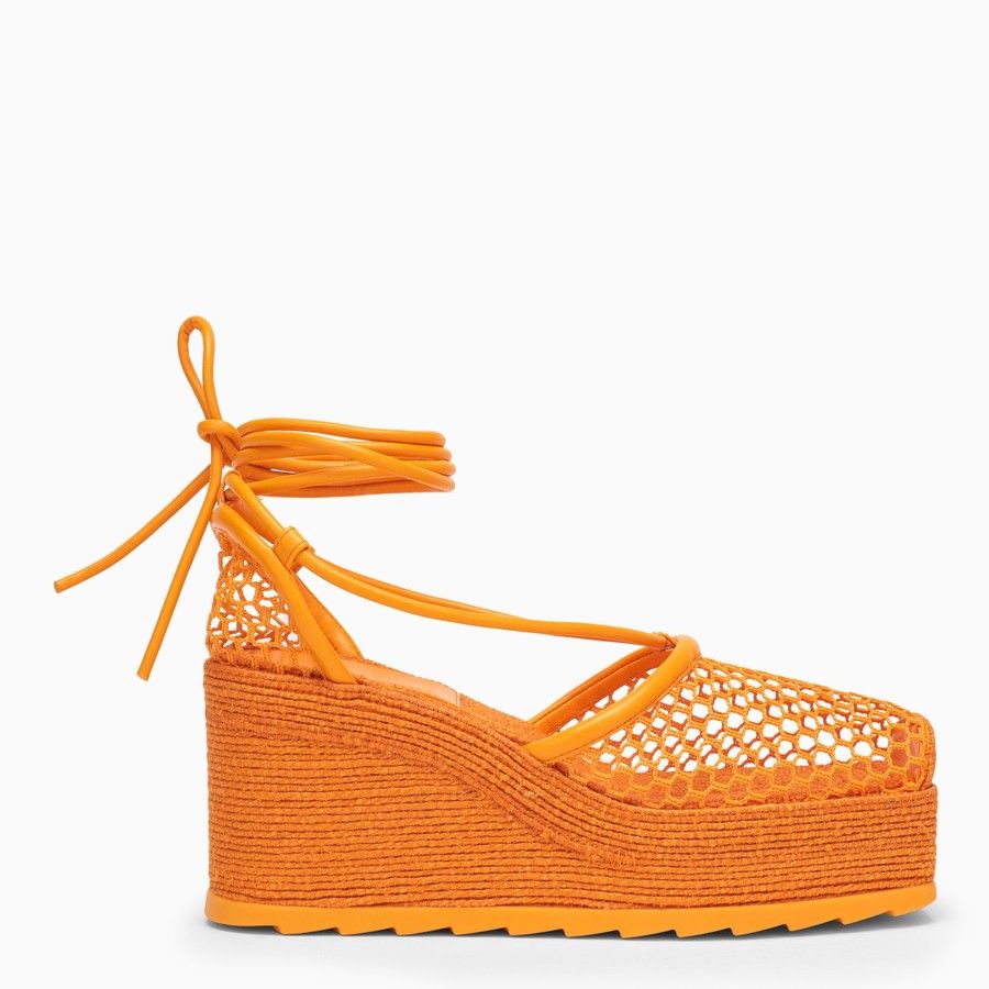 Bottega Veneta o1d2blof0824 High Espadrilles in Orange Size US 10 / IT 40 - 1 Thumbnail
