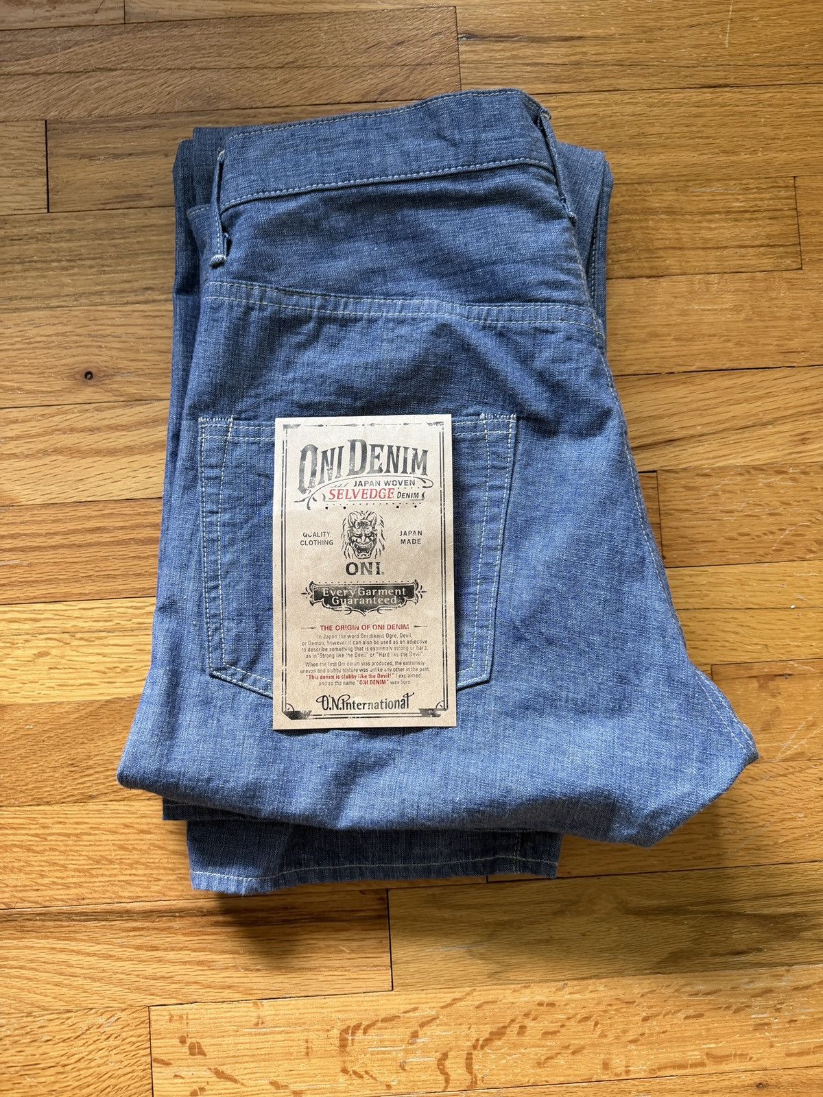 Oni ONI 022-SVCH 8.5oz Selvage Chambray Relax Straight 31 Size US 31 - 1 Thumbnail