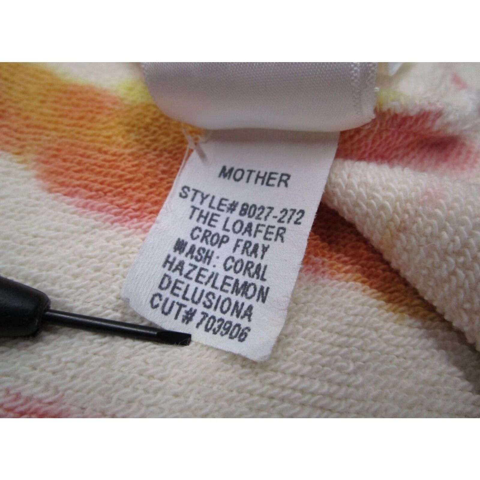 MOTHER Vintage Mother Women’s Yellow Tie Dye Sweatshirt XS Pullover Crew Neck All Seasons Casual Size XS / US 0-2 / IT 36-38 - 5 Thumbnail
