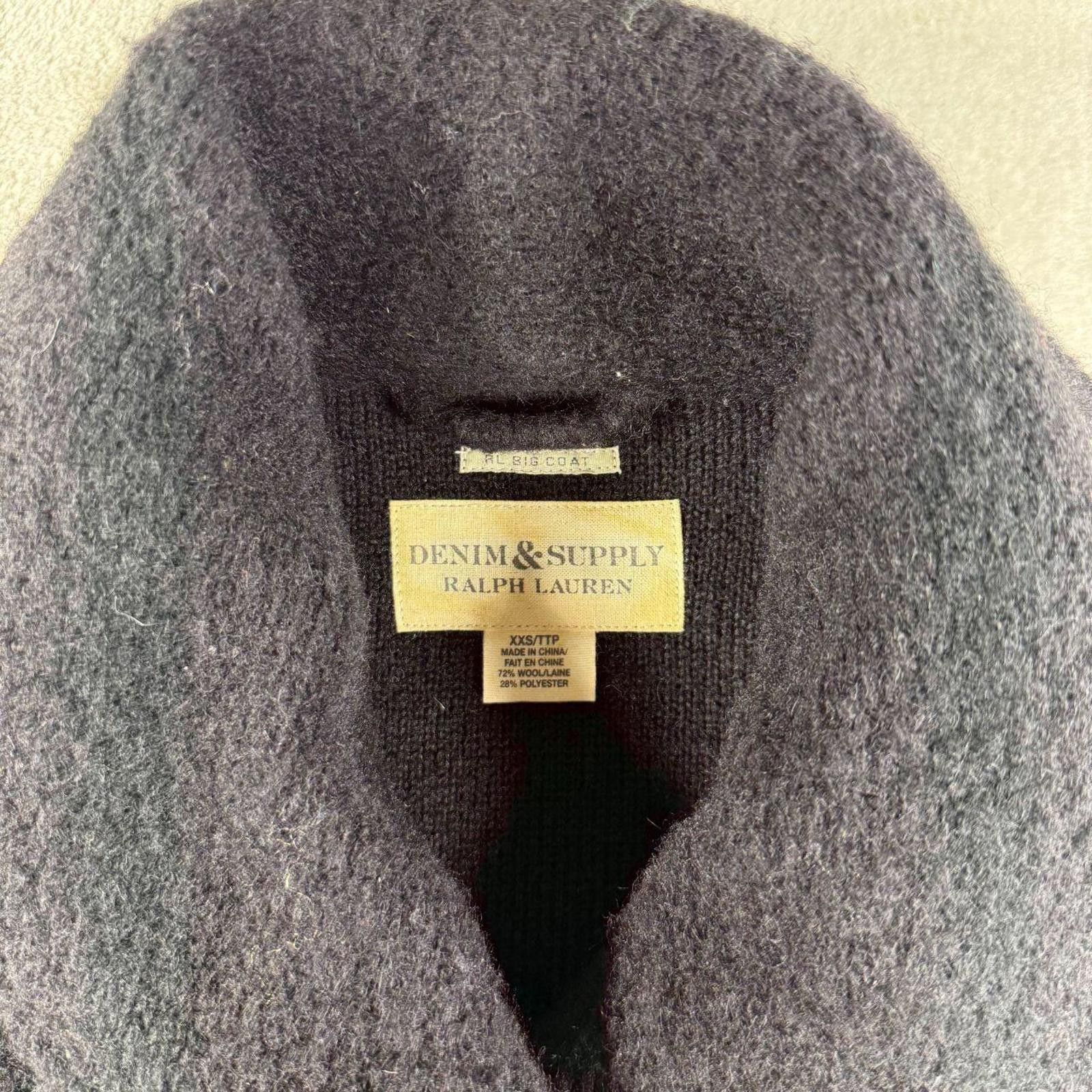 Lauren Ralph Lauren Ralph Lauren Women's XXS Black Denim & Supply Big Coat Size XXS / US 00 / IT 34 - 4 Thumbnail