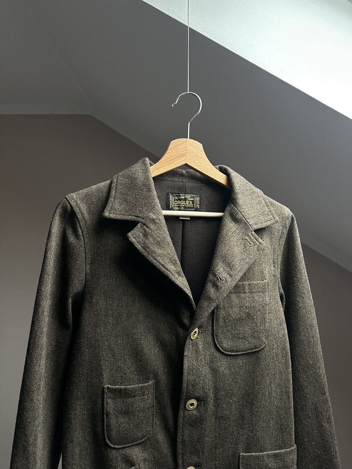 Studio D'Artisan ORGUEIL Wool Workwear Blazer Jacket Brown Japan Made Size 36R - 3 Thumbnail