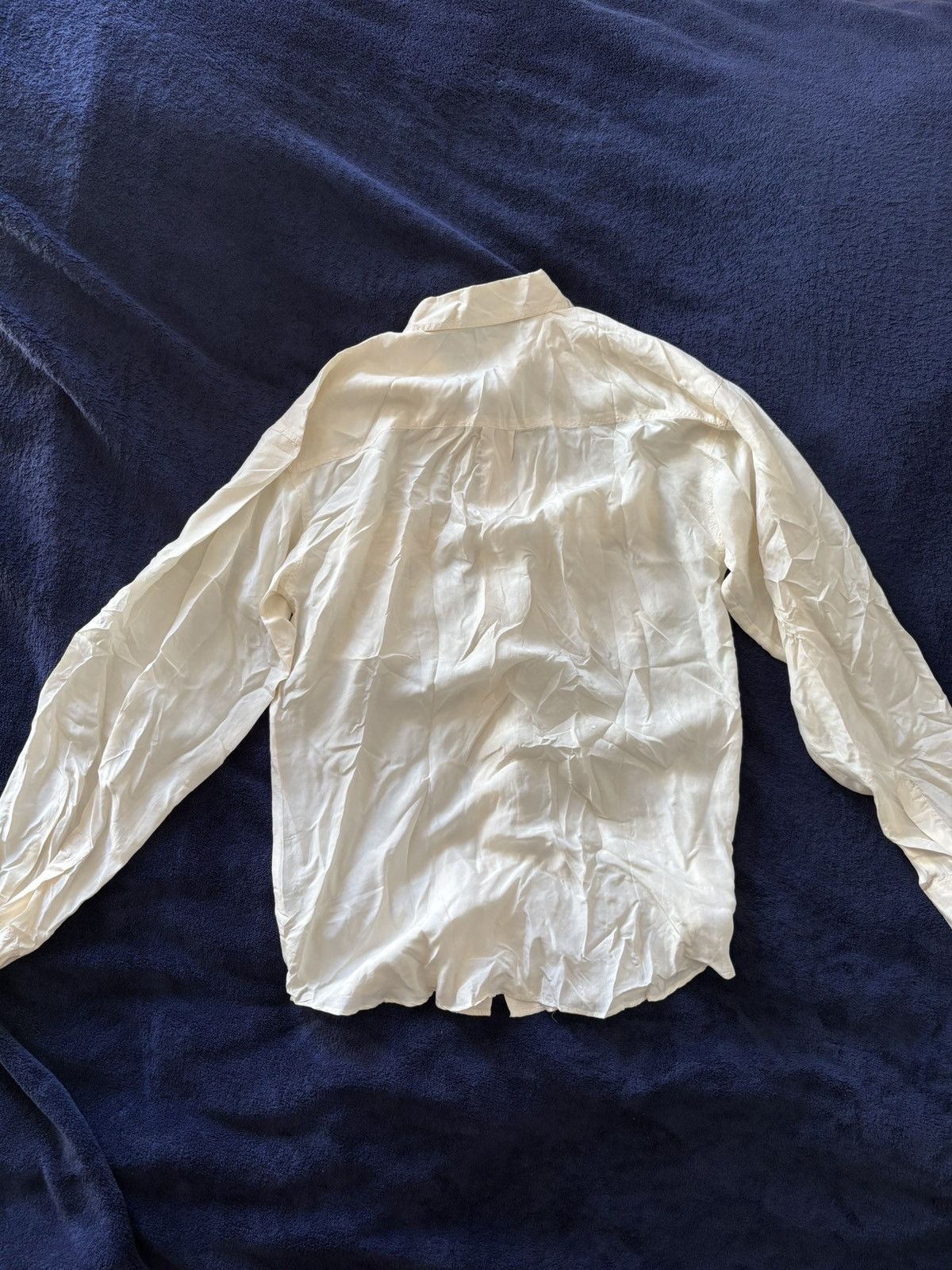 Valentino Valentino Vintage Long Sleeve Shirt White Gold Size L / US 10 / IT 46 - 2 Thumbnail