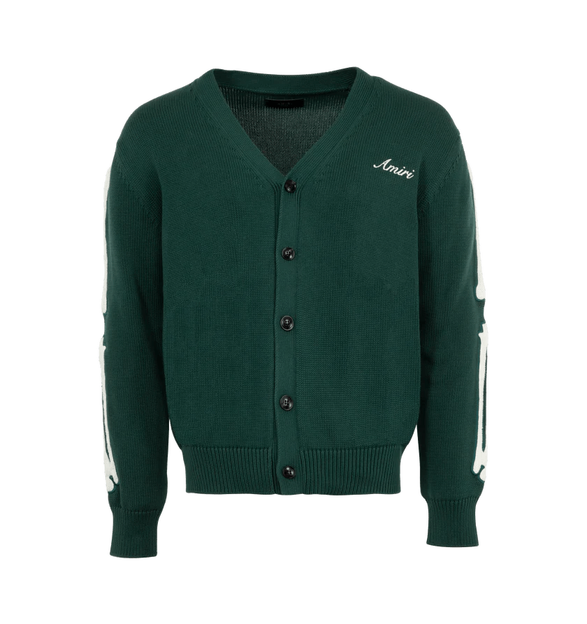 Amiri o1h1sh10525 Bones Cardigan in Green Size US XL / EU 56 / 4 - 1 Thumbnail