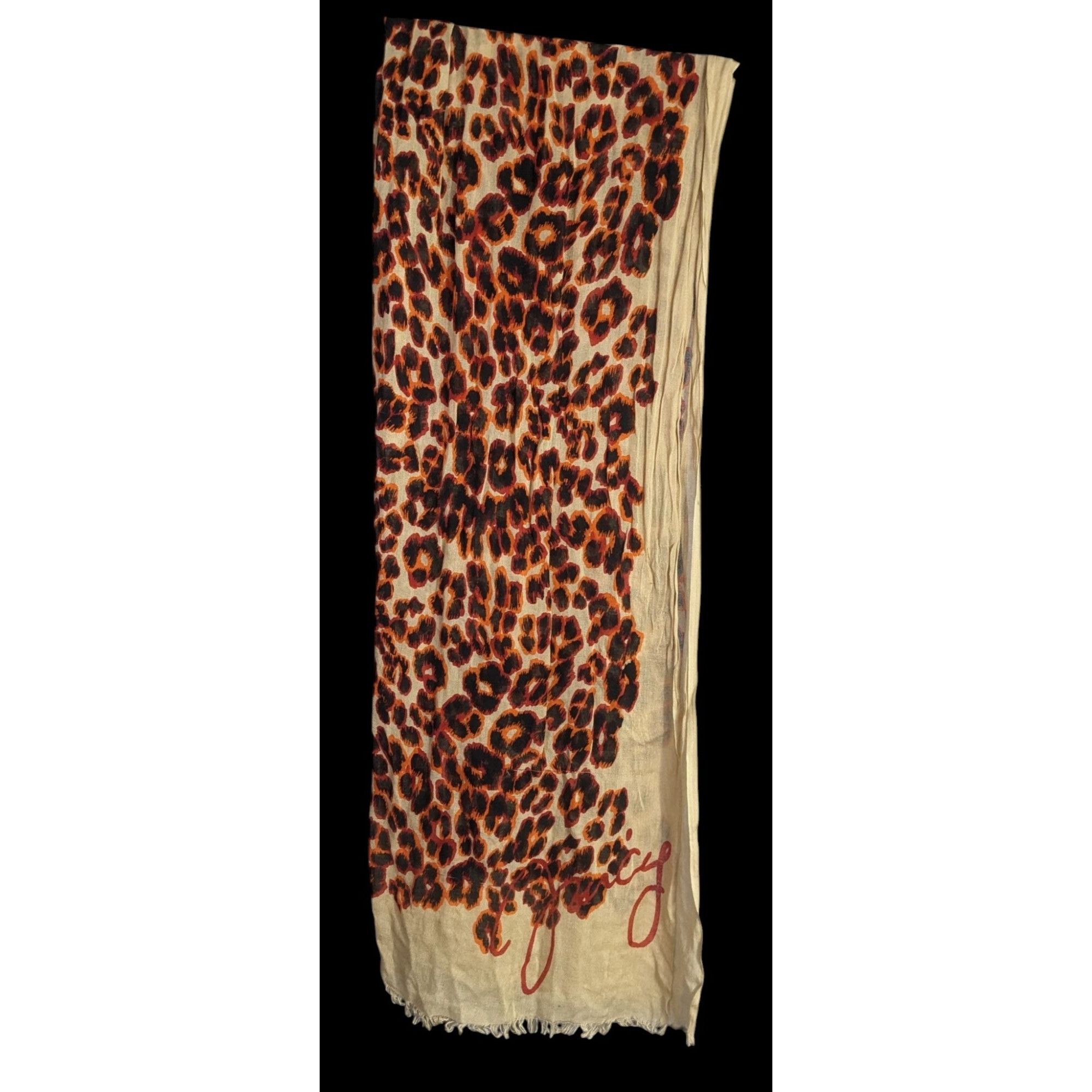 Juicy Couture Juicy Couture Leopard Print Lightweight Scarf 33x79 Inches B Size ONE SIZE - 1 Thumbnail