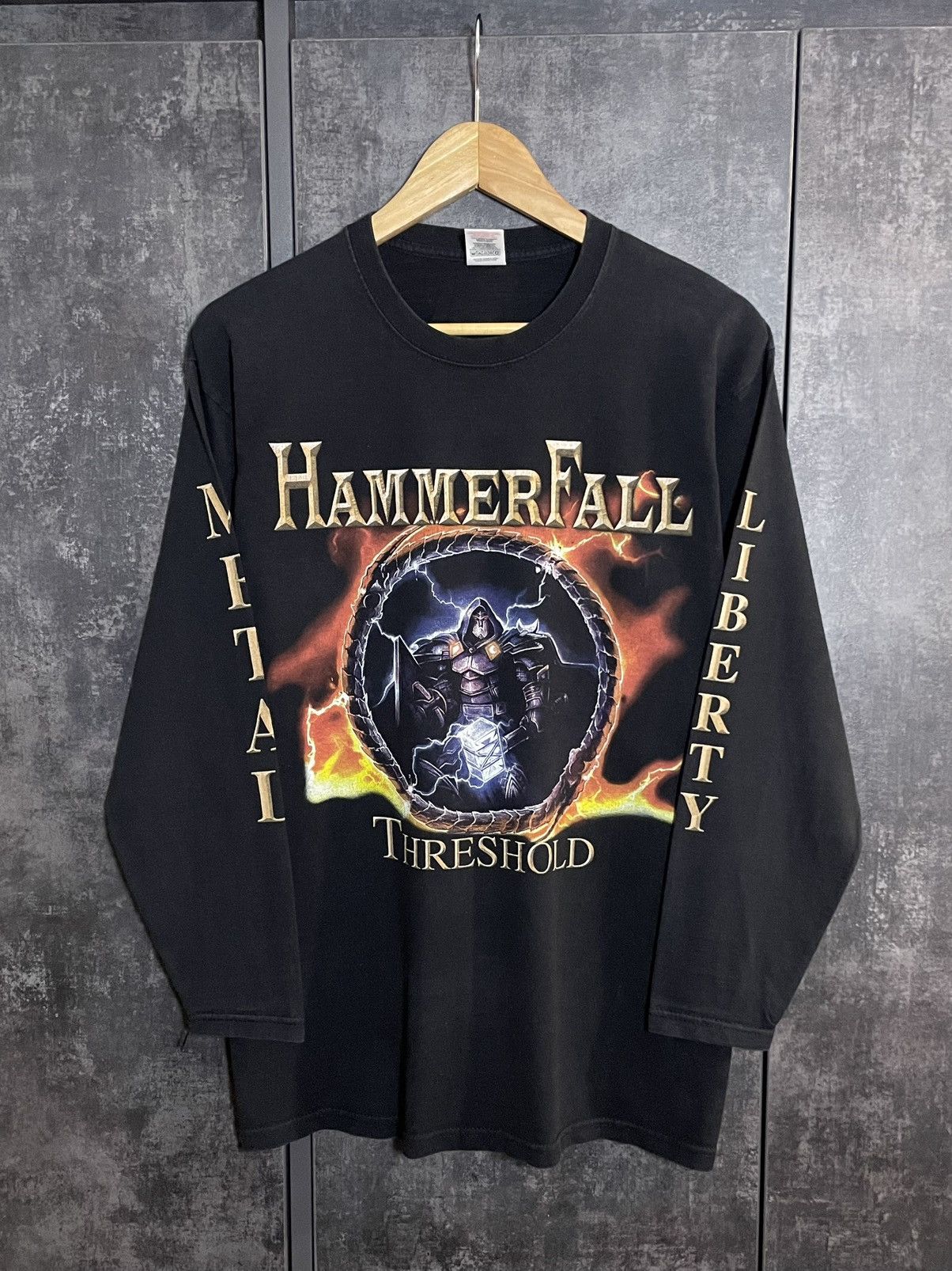 Band Tees Vintage Hammerfall Treshold Metal Long Sleeve NIN Oasis Size US M / EU 48-50 / 2 - 1 Thumbnail