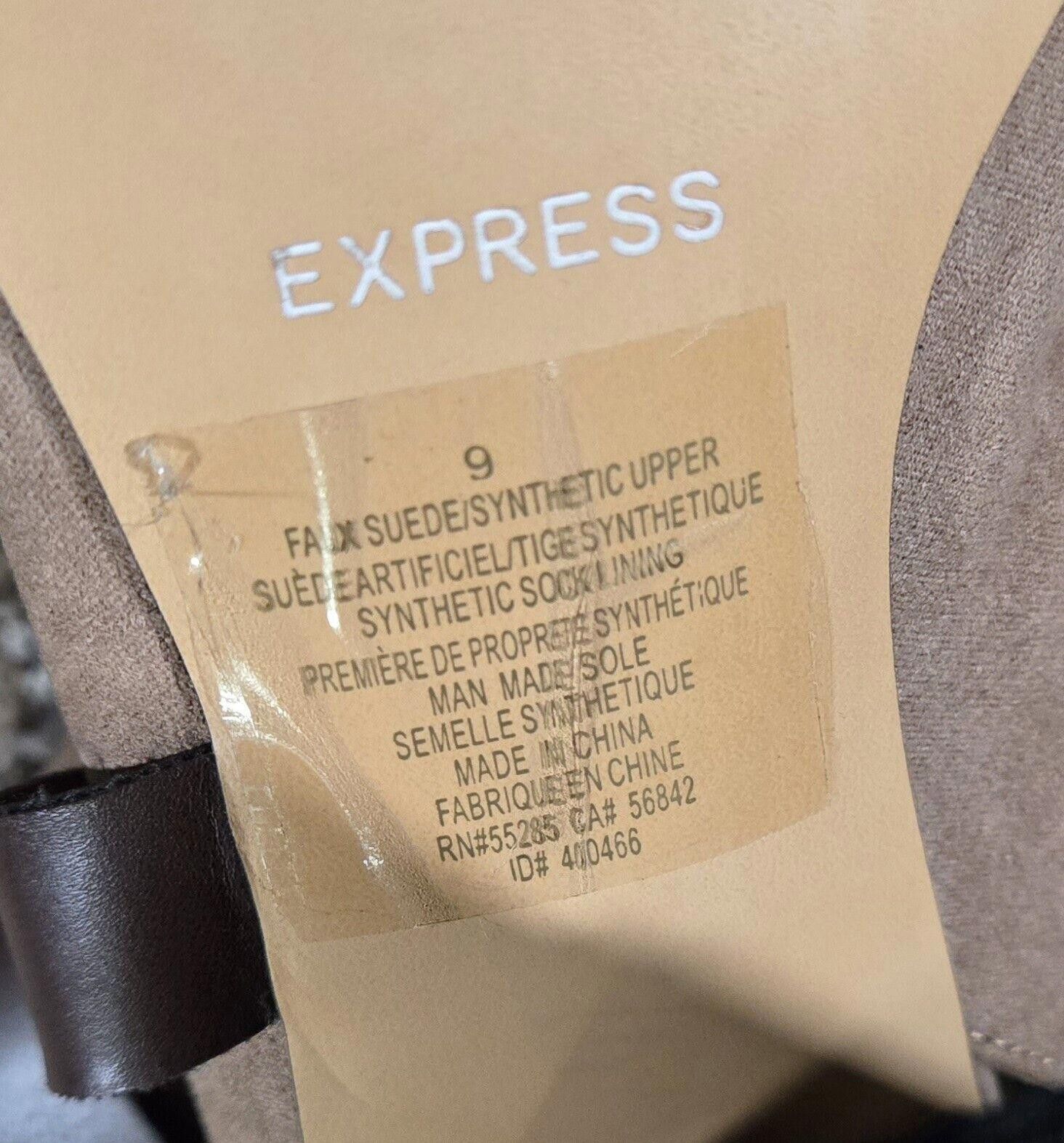 Express Express Pointed Toe Open Back Tan High Heel Shoe Size 9 Size US 9 / IT 39 - 10 Thumbnail