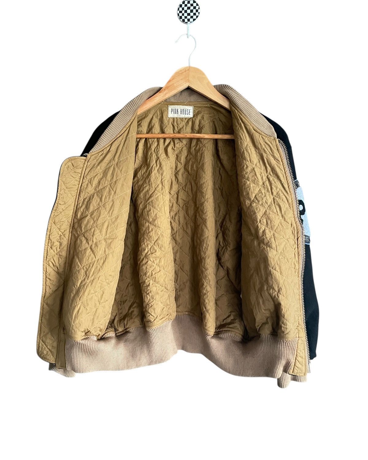 Pink House Very Rare Design Vintage Pink House Wool Bomber Jacket 1990s Size US XL / EU 56 / 4 - 3 Thumbnail