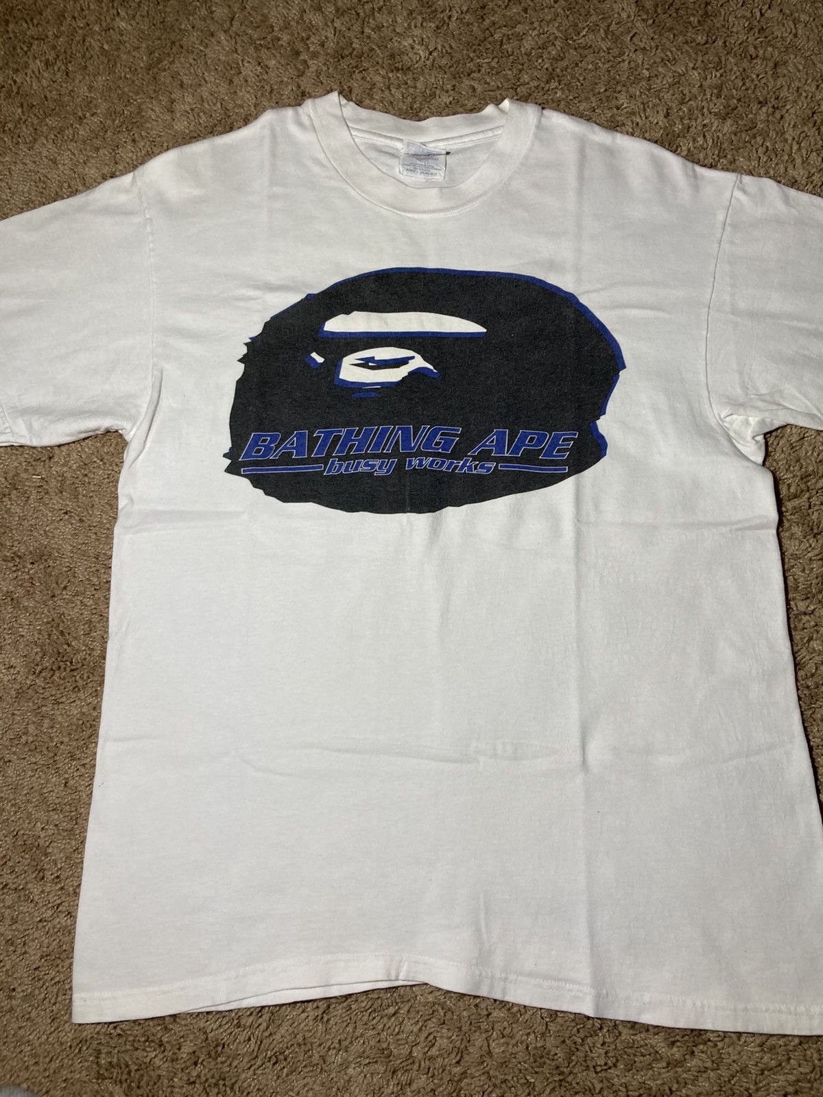 Bape 1998 Bape Stash Busy Works Ape Head Blue Graffiti Art 90s Size US L / EU 52-54 / 3 - 2 Thumbnail