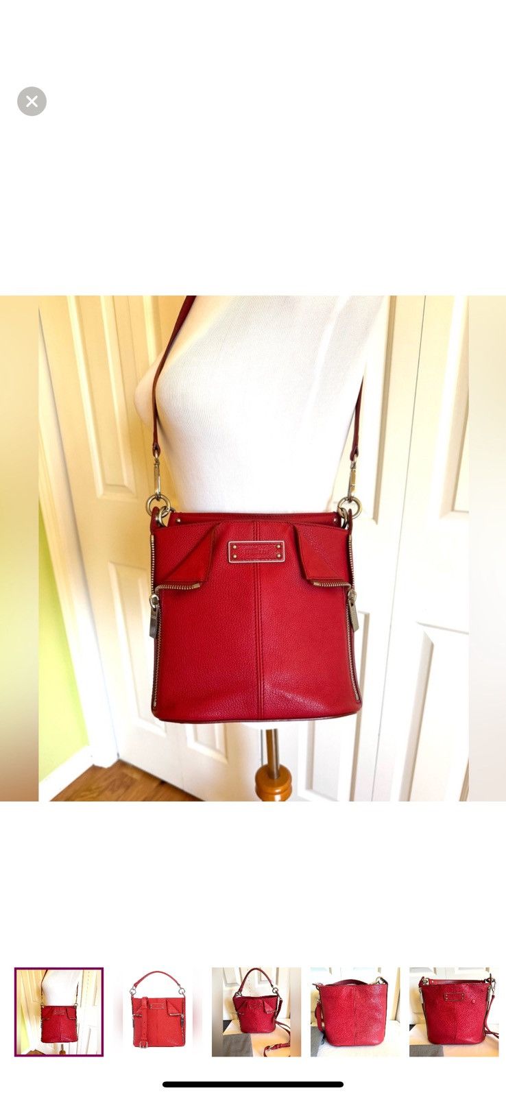 Alexander McQueen ALEXANDER McQUEEN Red Leather Crossbody Bucket Bag Size ONE SIZE - 1 Thumbnail