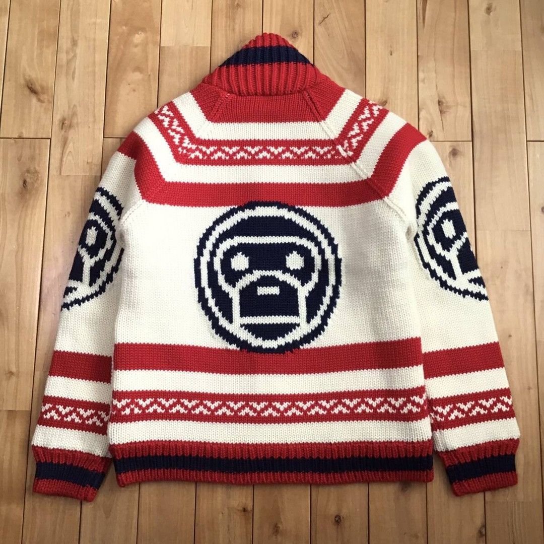 Bape × Nigo BAPE BABY MILO Cowichan knit jacket a bathing ape NIGO Size US L / EU 52-54 / 3 - 2 Thumbnail