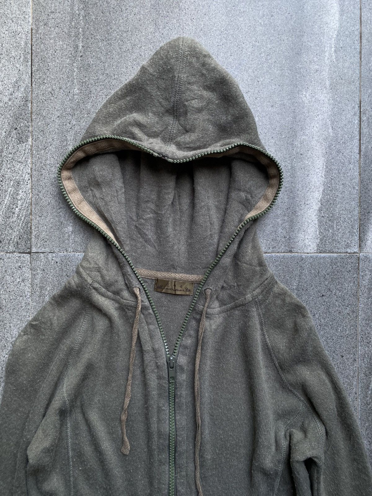 GOA Goa Olive Faded Zip Hoodie Size S / US 4 / IT 40 - 3 Thumbnail