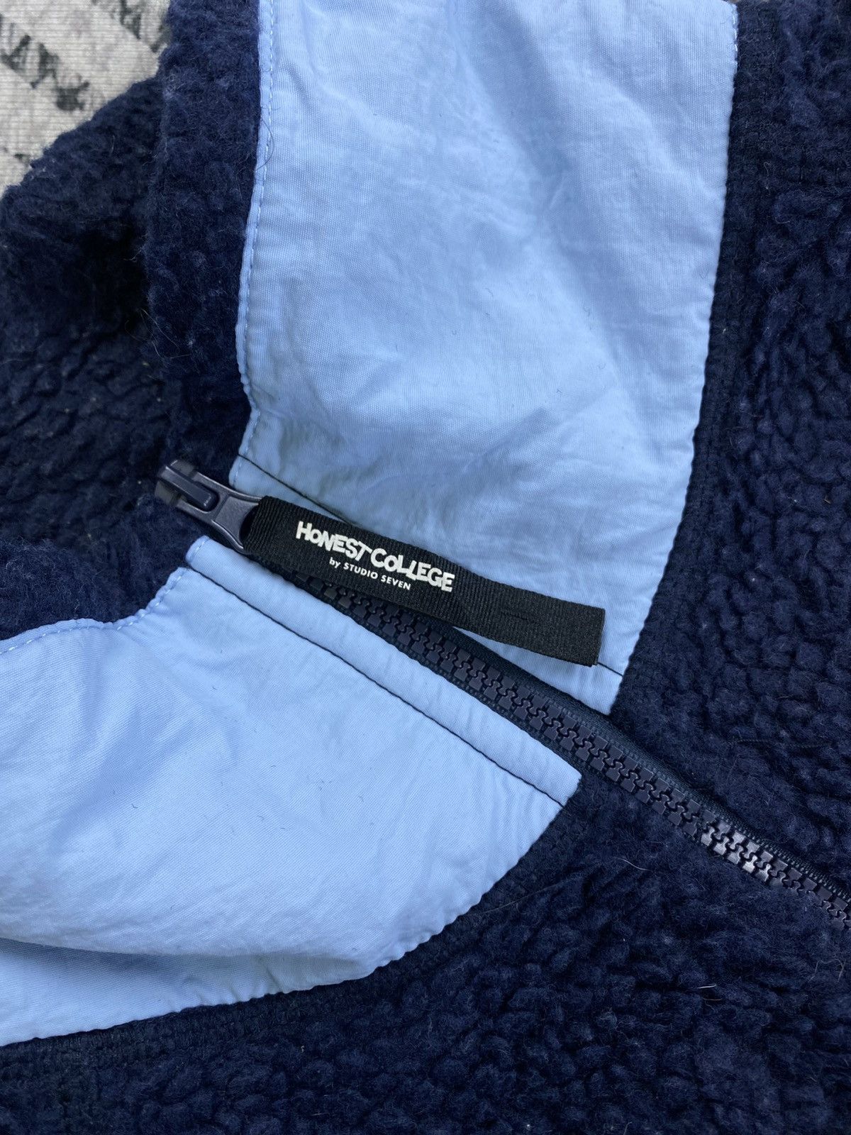 GU Vintage Honest College Bu Studio Seven Fleece Zipper Jacket Size US L / EU 52-54 / 3 - 10 Thumbnail