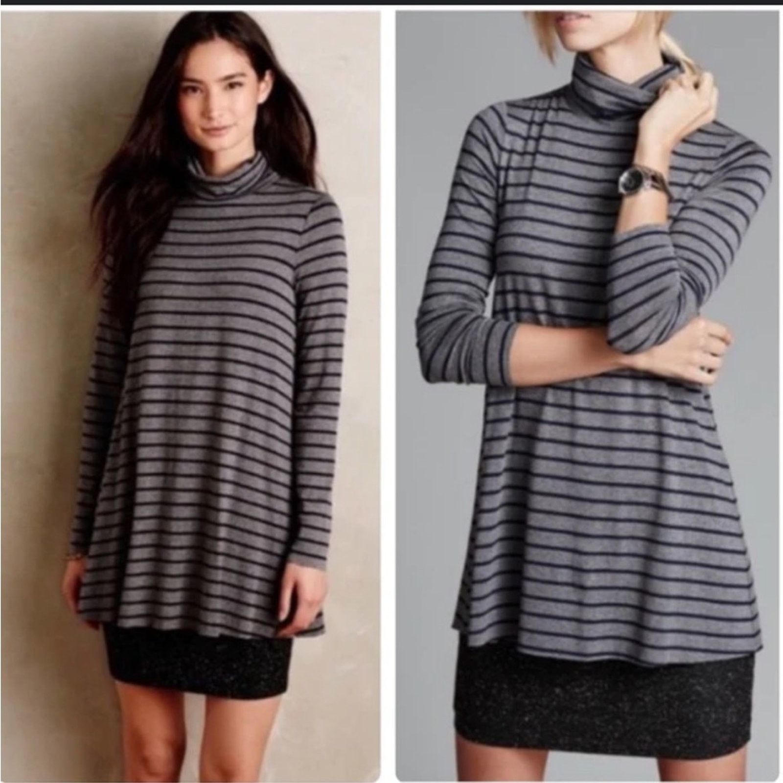 Bailey 44 Bailey44 Turtleneck Dress with Contrast Lining, EUC, Small Size S / US 4 / IT 40 - 2 Thumbnail