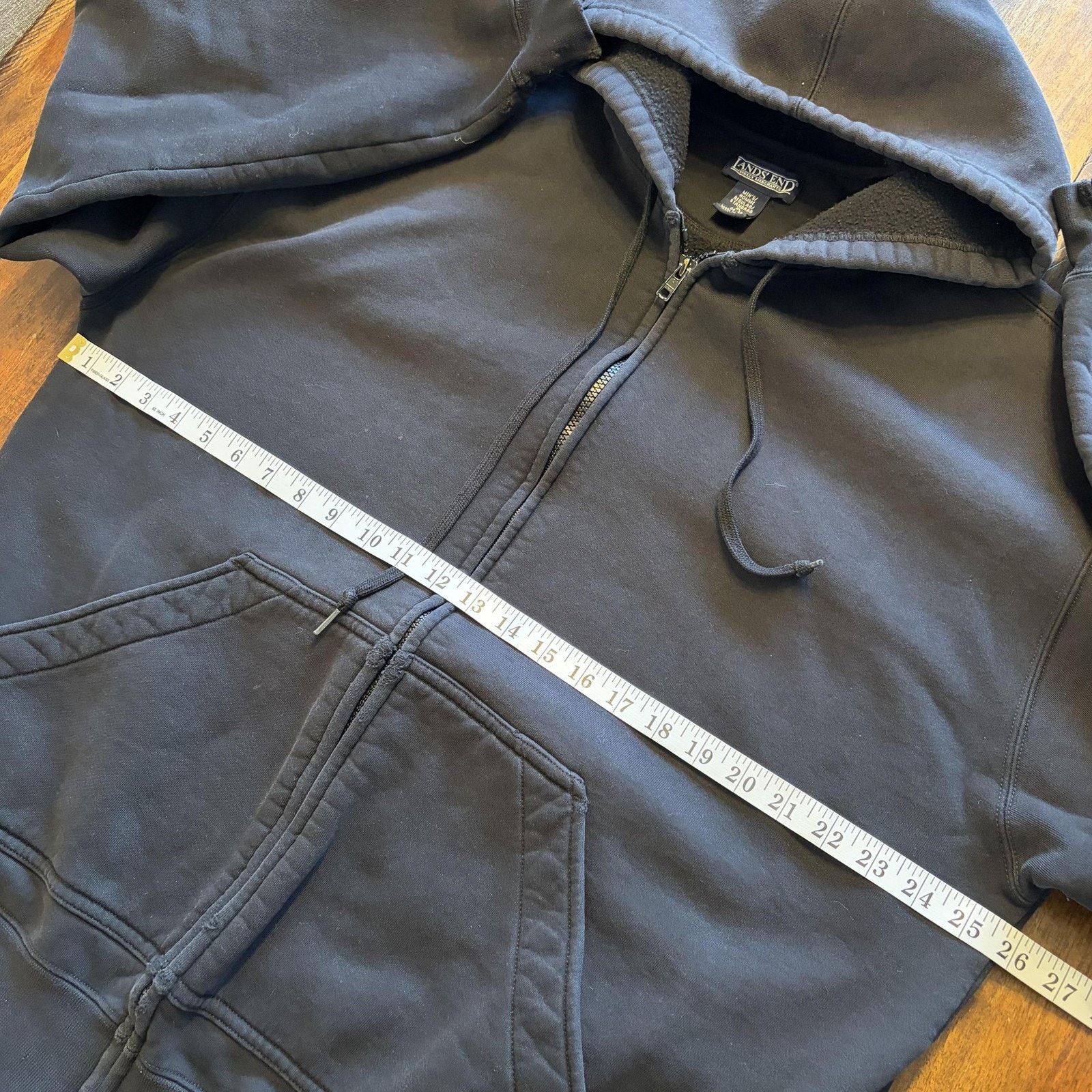Lands' End Lands' End Hoodie Sweatshirt Mens XL Black Full Zip USA Size US XL / EU 56 / 4 - 9 Thumbnail