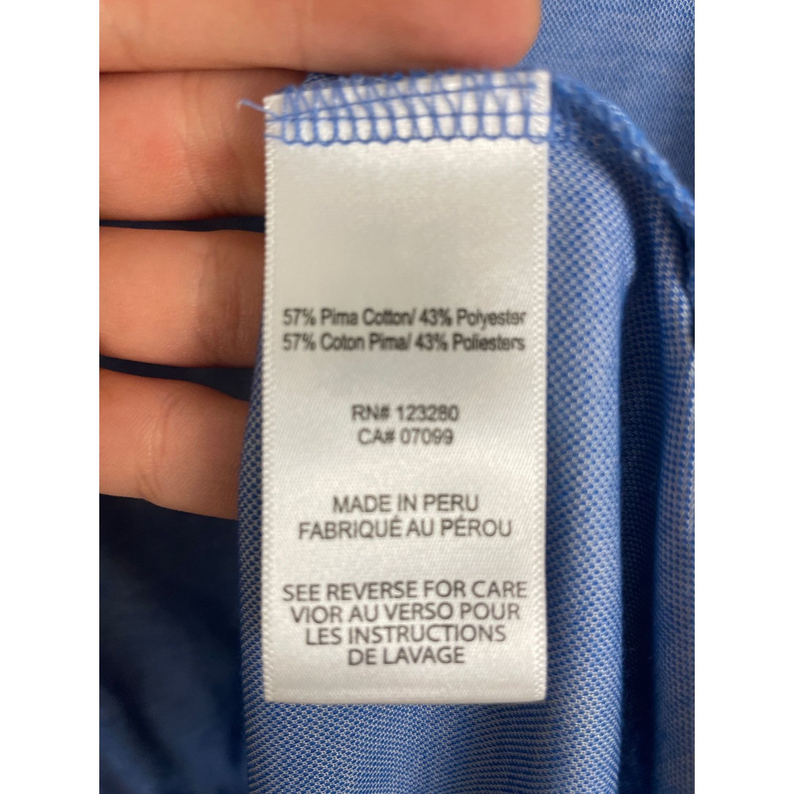 TravisMathew Travis Mathew Blue Short Sleeved Pima Cotton Polo Shirt Size US XL / EU 56 / 4 - 5 Thumbnail
