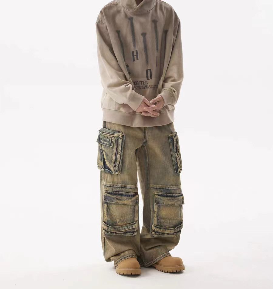 Designer × Japanese Brand × Vintage Vintage Street Washed and Aged Multi-Pocket Workwear Jeans Size US 32 / EU 48 - 4 Thumbnail