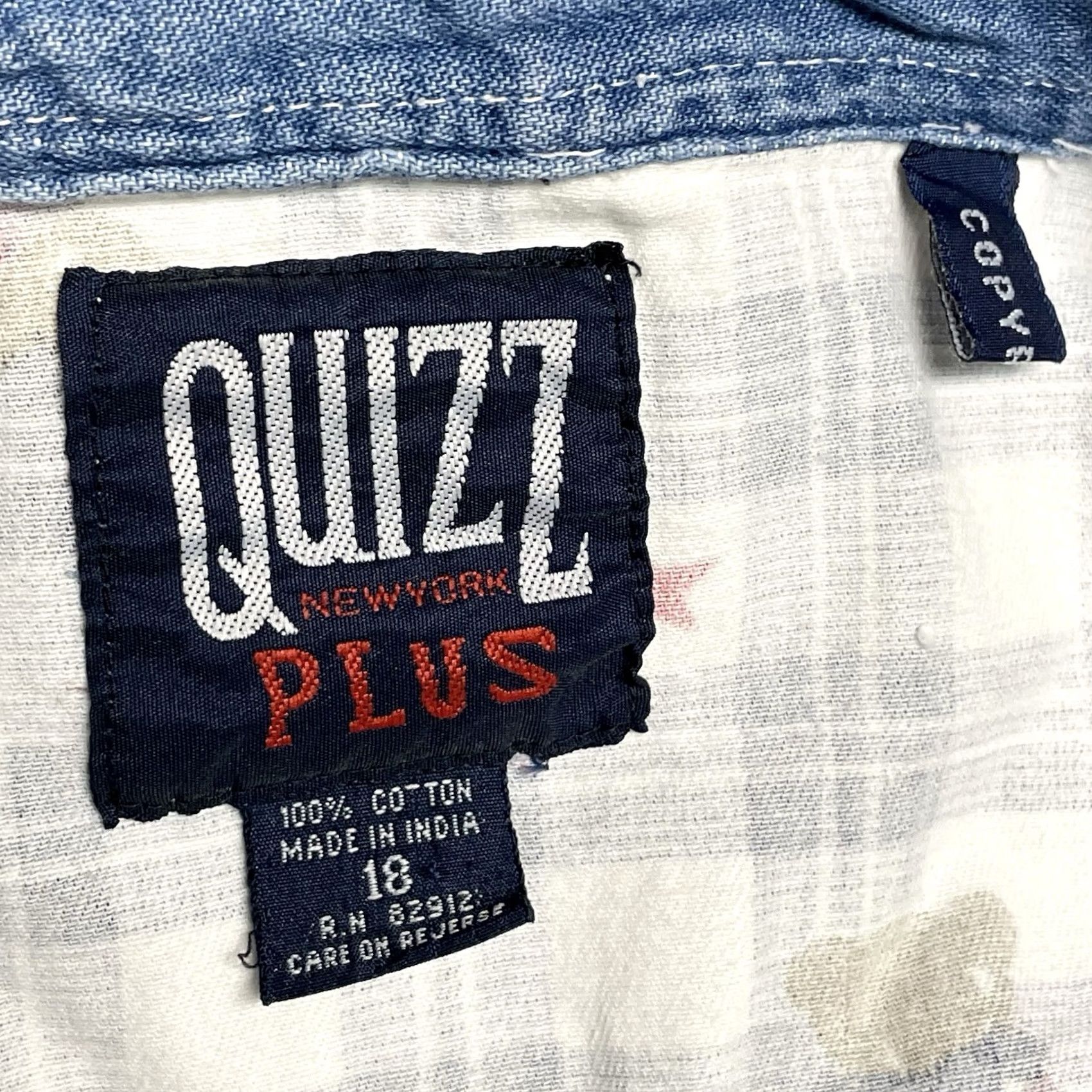 Vintage VINTAGE Quizz Women Blue Plaid Patriotic Teddy Bear Button-Up Long Sleeve Shirt 18 XL Size XXL / US 16-18 / IT 52-54 - 3 Thumbnail
