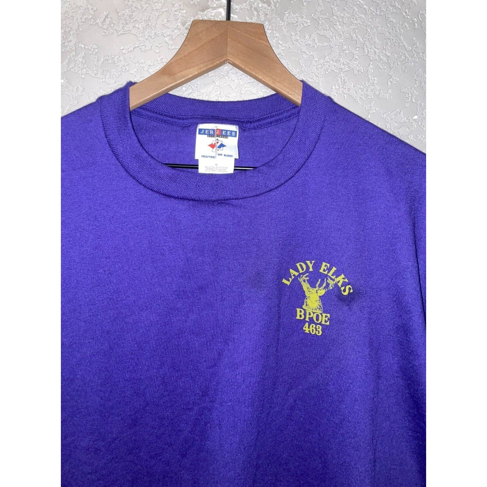 Jerzees Vintage Lady Elks Shirt BPOE 463 Deer Tee HOLE XL 90s VTG Size US XL / EU 56 / 4 - 2 Thumbnail