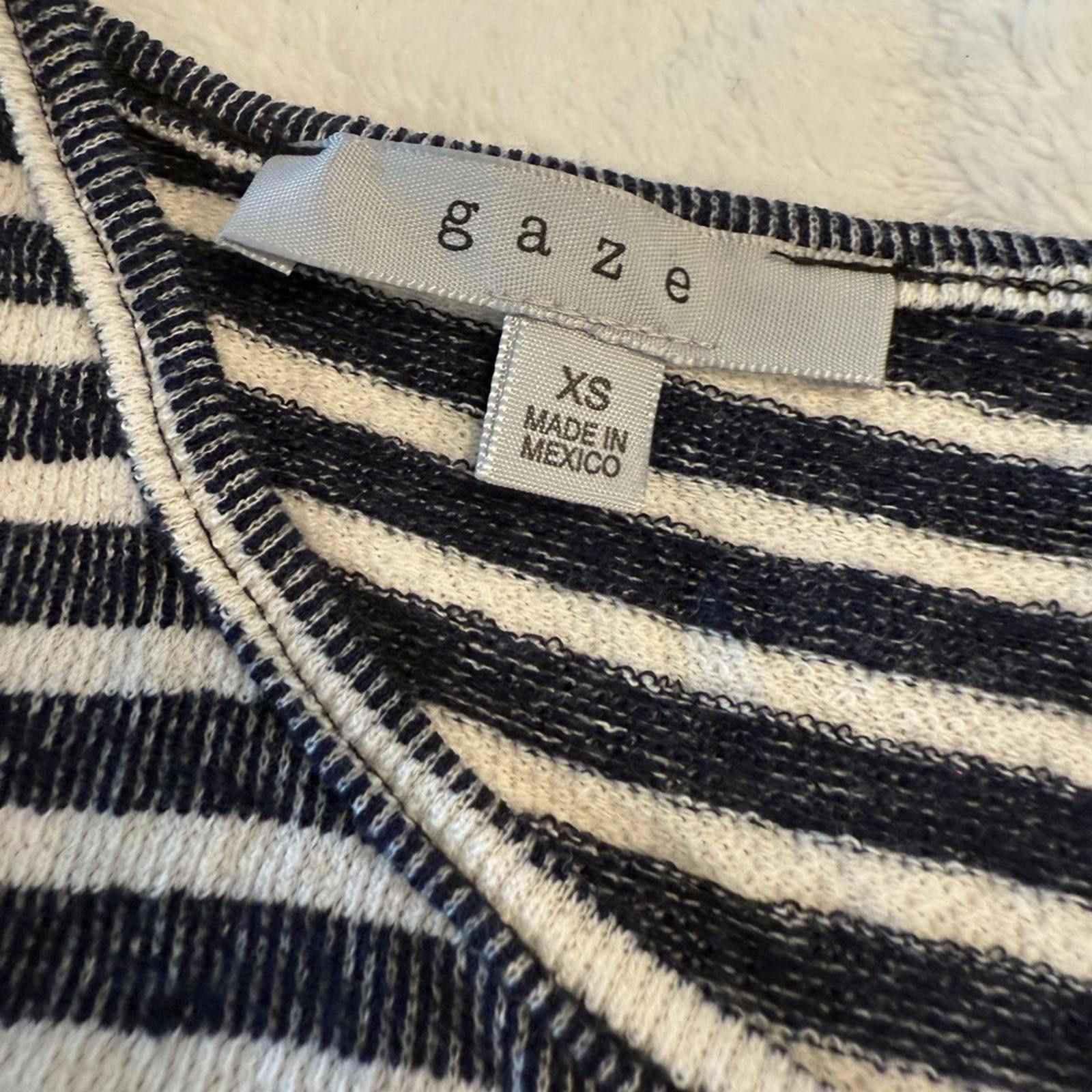 The Game Gaze black cream striped tank dress scoop neck ruffled XS Size XS / US 0-2 / IT 36-38 - 3 Thumbnail