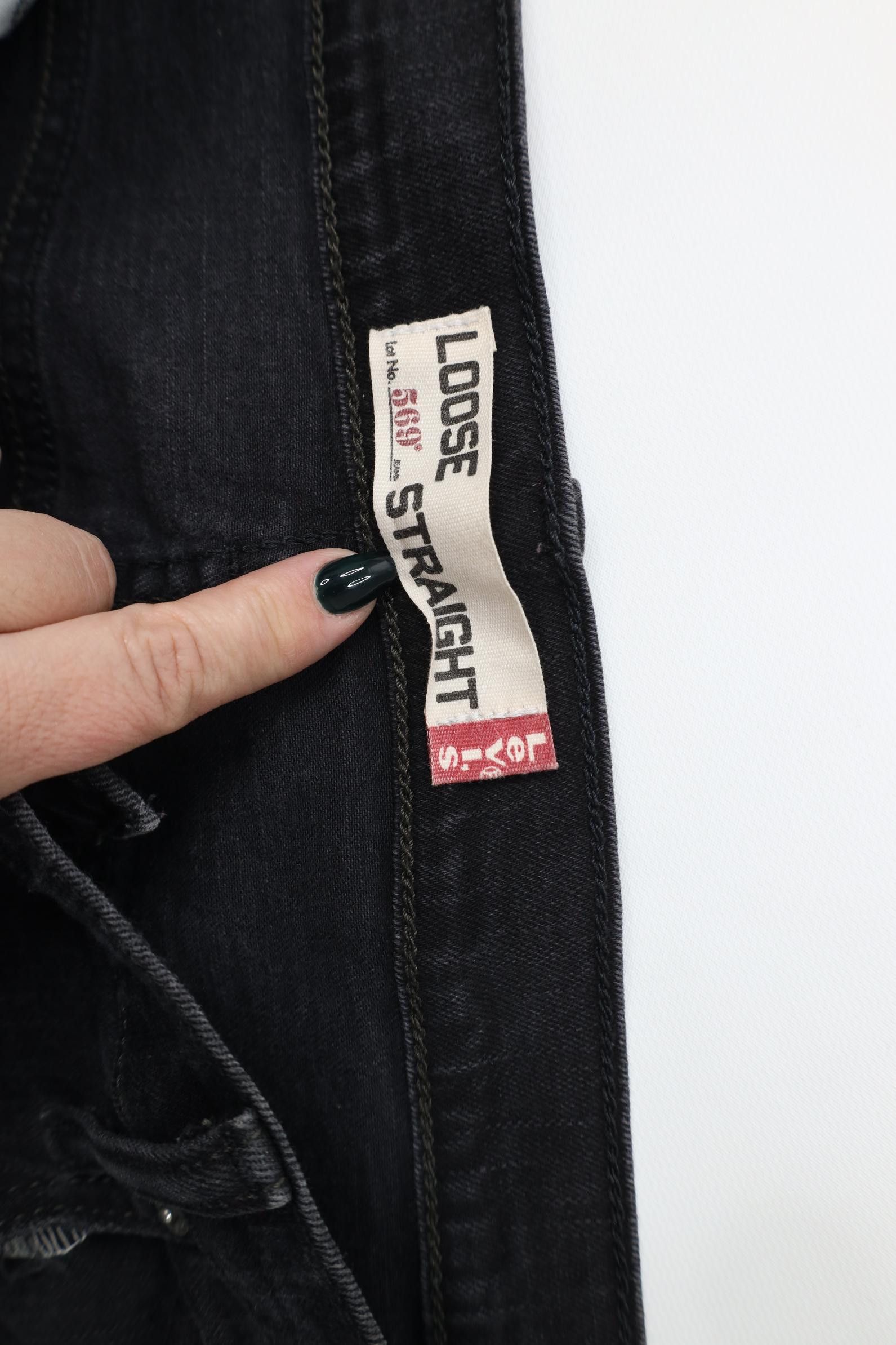 Levi's Vintage Y2K Levis 569 Straight Wide Leg Denim Jeans Black Size US 36 / EU 52 - 7 Thumbnail