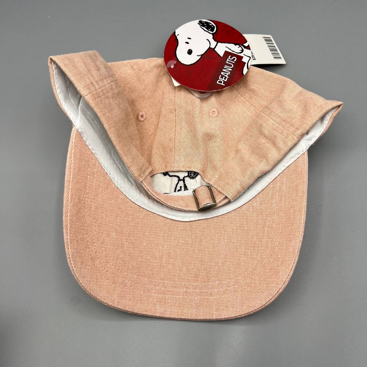 Peanuts Snoopy Hat Men Peach Golf Peanuts Washed Strap Back Cap New Size ONE SIZE - 4 Thumbnail