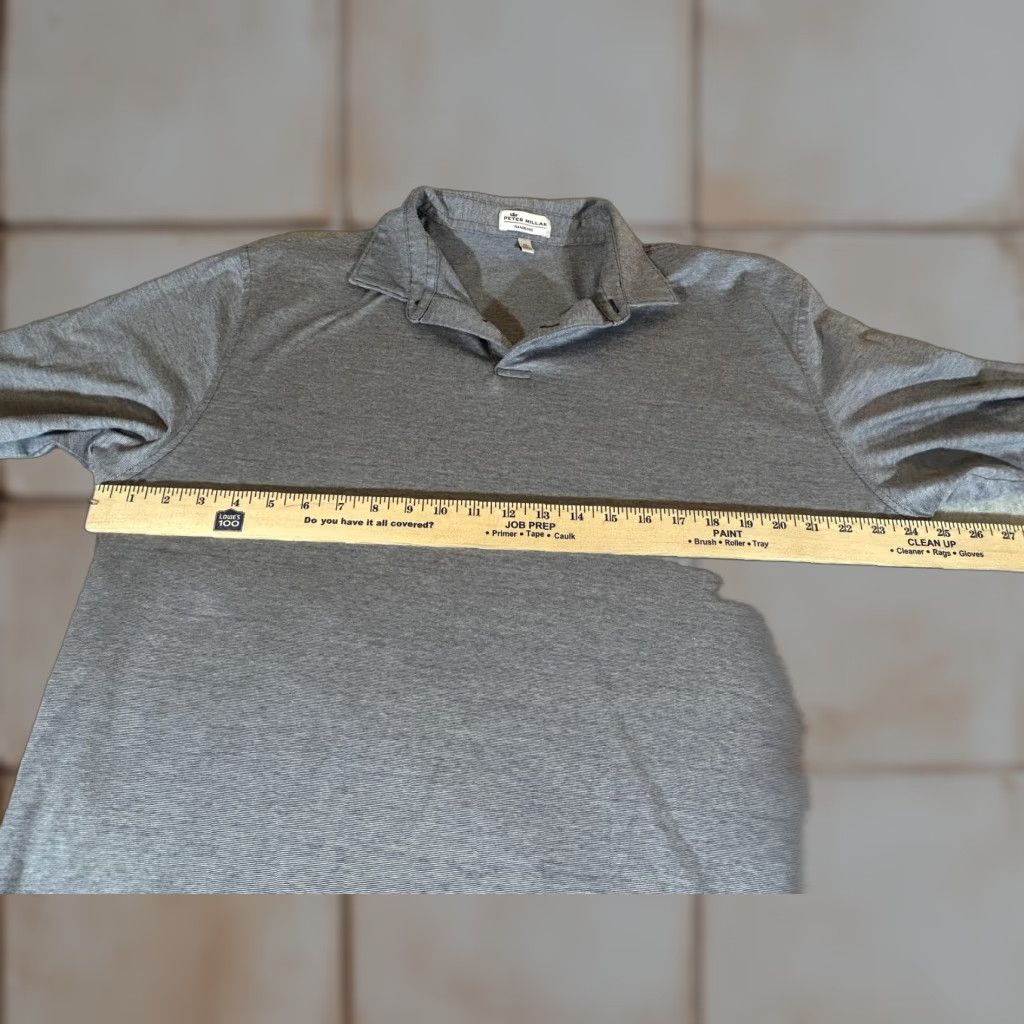 Peter Millar Peter Millar Polo Shirt Mens XL Gray Stripe Nanoluxe Cotton Golf Performance Polo Shirt Size US XL / EU 56 / 4 - 1 Thumbnail