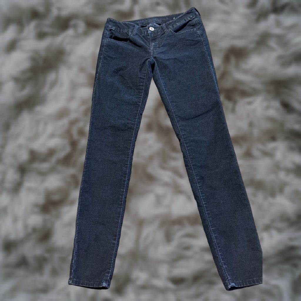 American Eagle Outfitters American Eagle Outfitters Jeans Womens 2 Black Corduroy Skinny Flex Pants Size 26" / US 2 / IT 38 - 1 Thumbnail