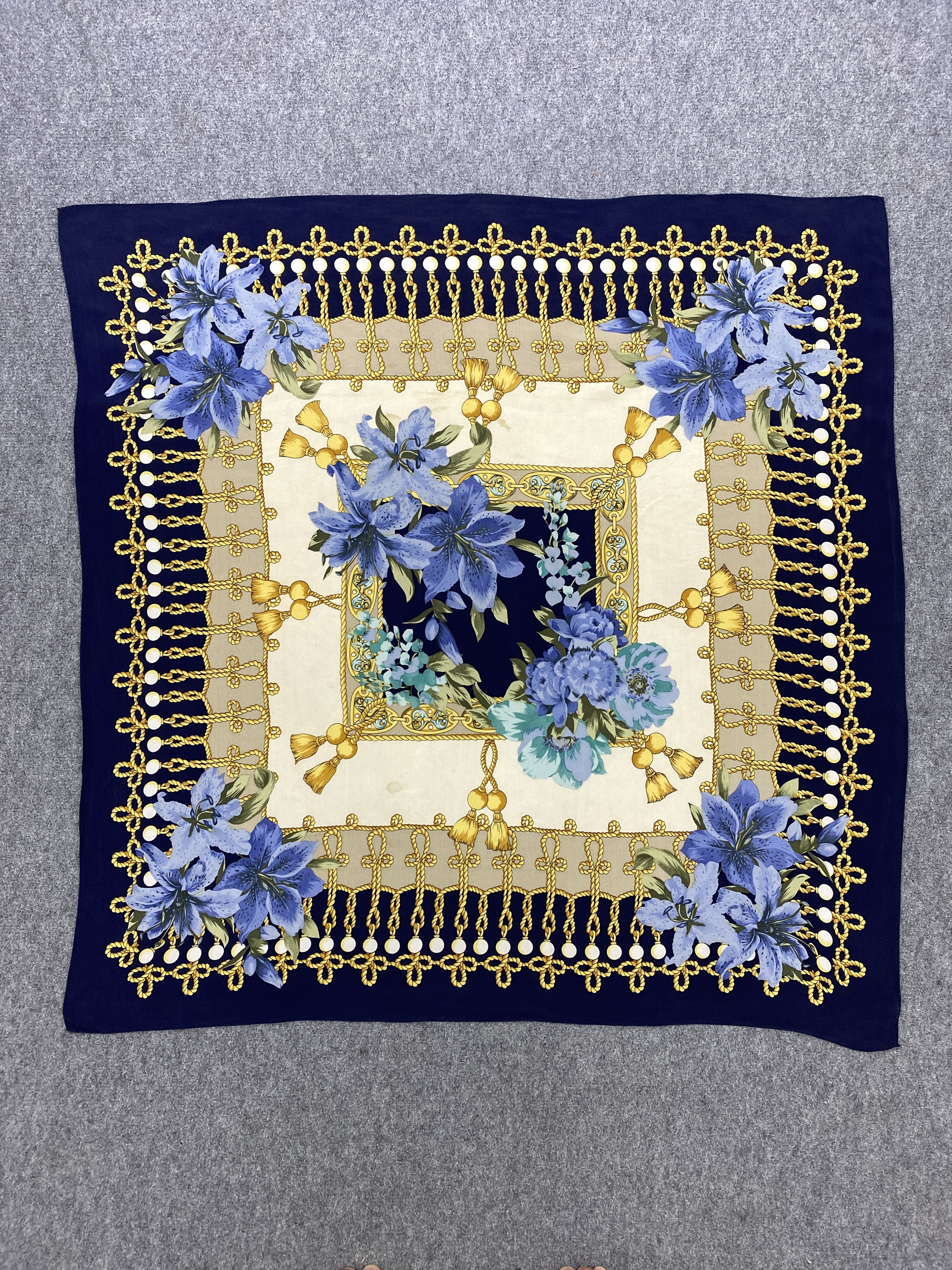 Japanese Brand Vintage Japanese Brand Silk Scarf SN0129 Size ONE SIZE - 3 Thumbnail