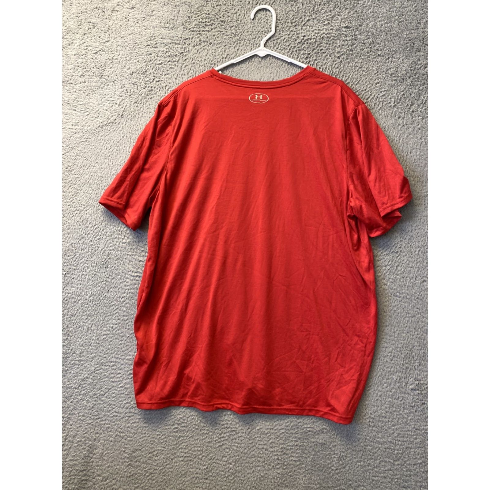 Under Armour Under Armour T-Shirt XL Red Crew Neck Short Sleeve Spell Out Loose Man Mens Adult XL Red Under Armour Shirt Size XL / US 12-14 / IT 48-50 - 6 Thumbnail