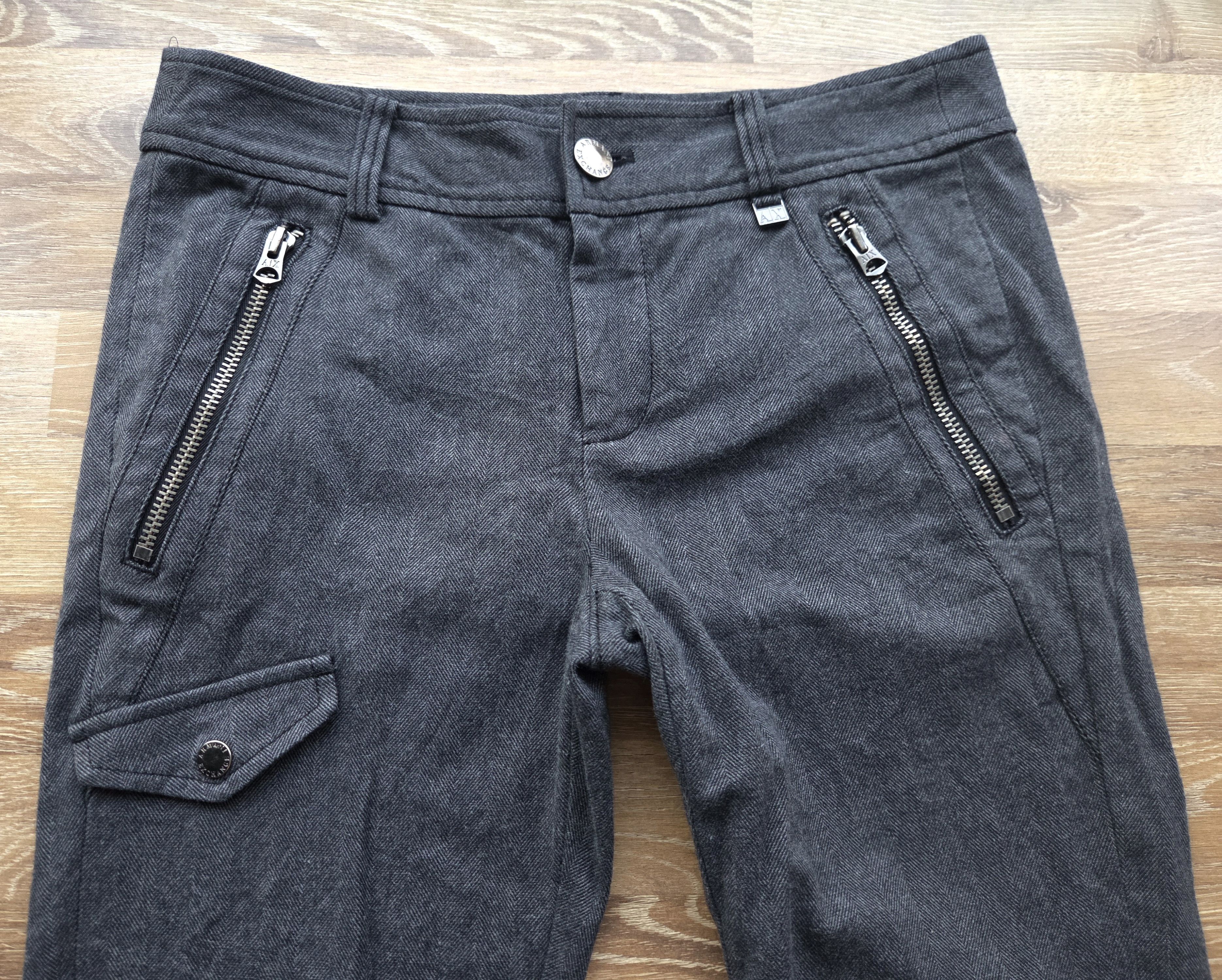 Armani Exchange Vintage Armani Exchange AX Multi Zipper Pockets Biker Pants Size 31" - 1 Thumbnail