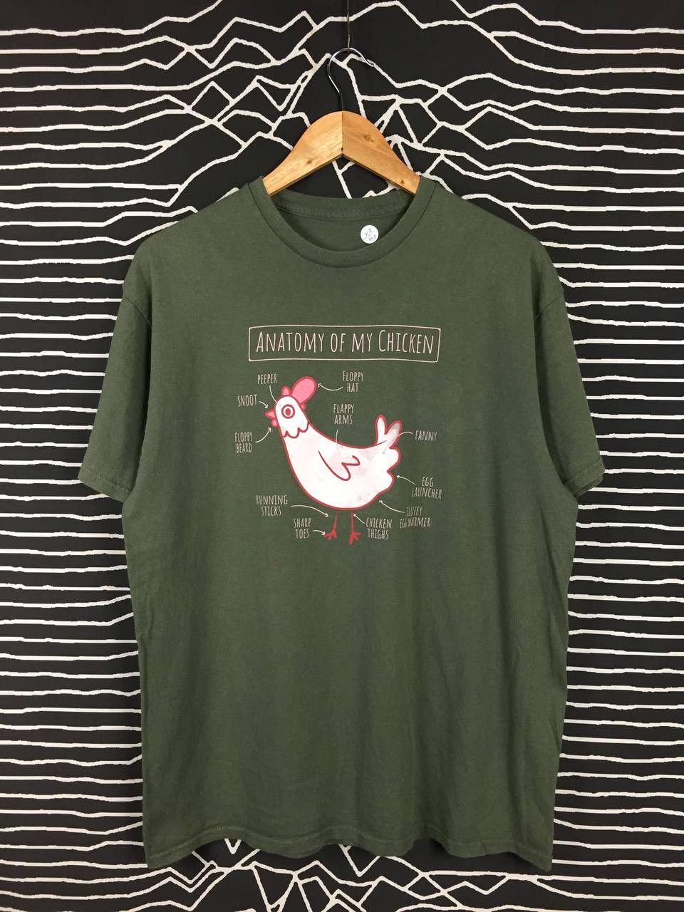Vintage Anatomy Of A Chicken Country Farm Graphic Tee Size US L / EU 52-54 / 3 - 2 Thumbnail