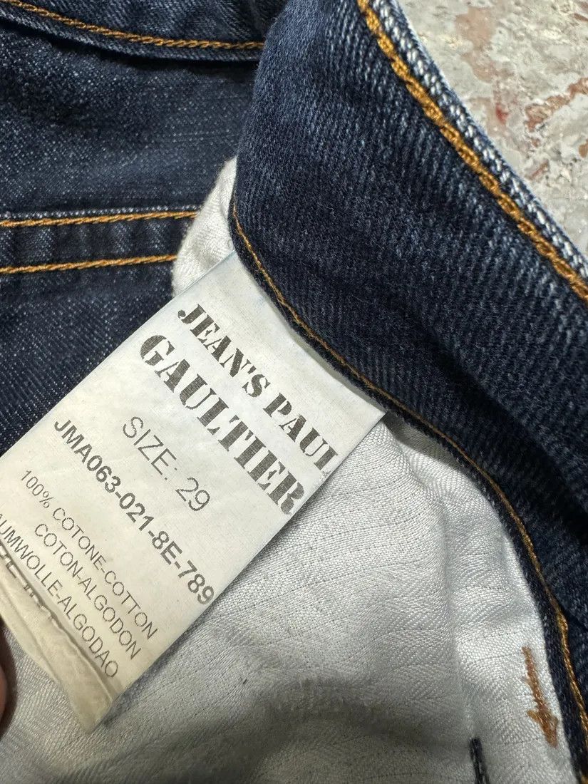 Designer × Jean Paul Gaultier × Vintage 2000s Jean Paul Gaultier Blue Brut Denim Jeans Size US 30 / EU 46 - 8 Thumbnail