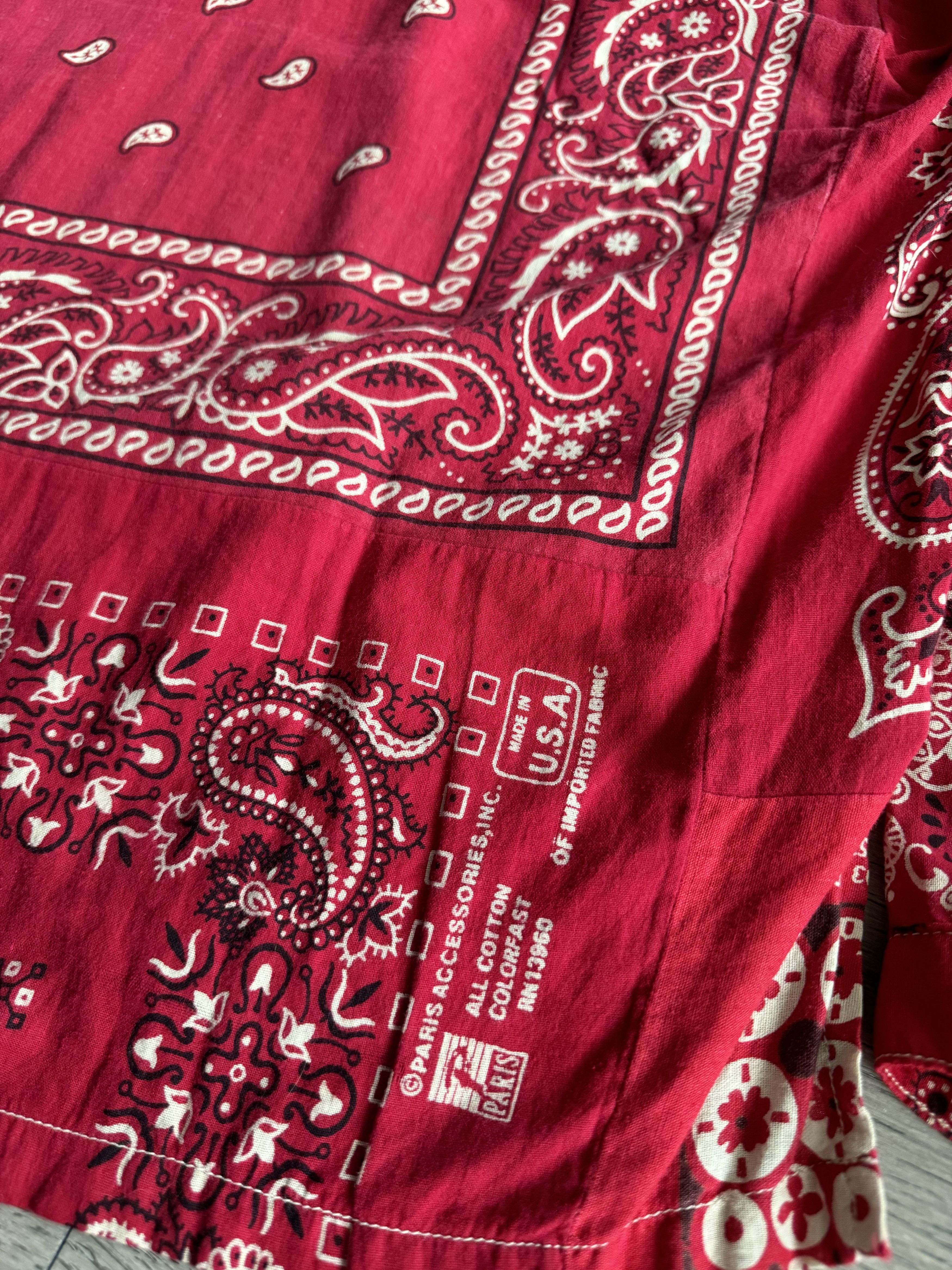 Visvim VISVIM ICT KERCHIEF TUNIC SHIRT RED BANDANA Size US S / EU 44-46 / 1 - 7 Thumbnail