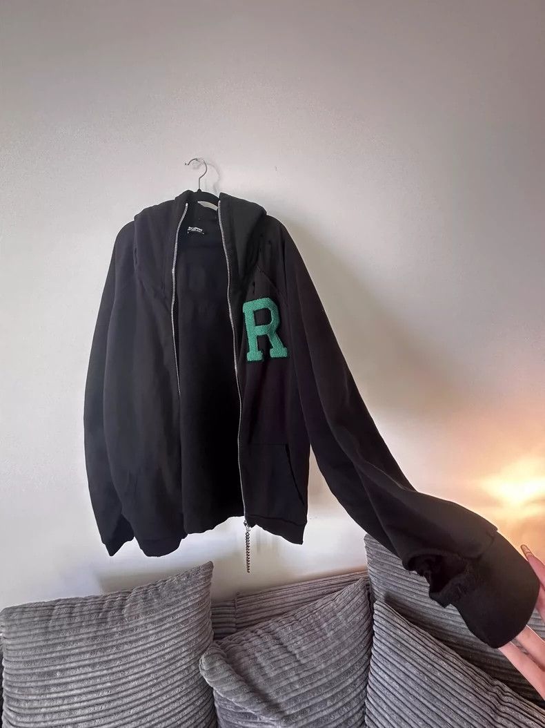 Raf Simons Raf simons Flocking R letter chain zipper damaged hoodie-25 Size US M / EU 48-50 / 2 - 3 Thumbnail