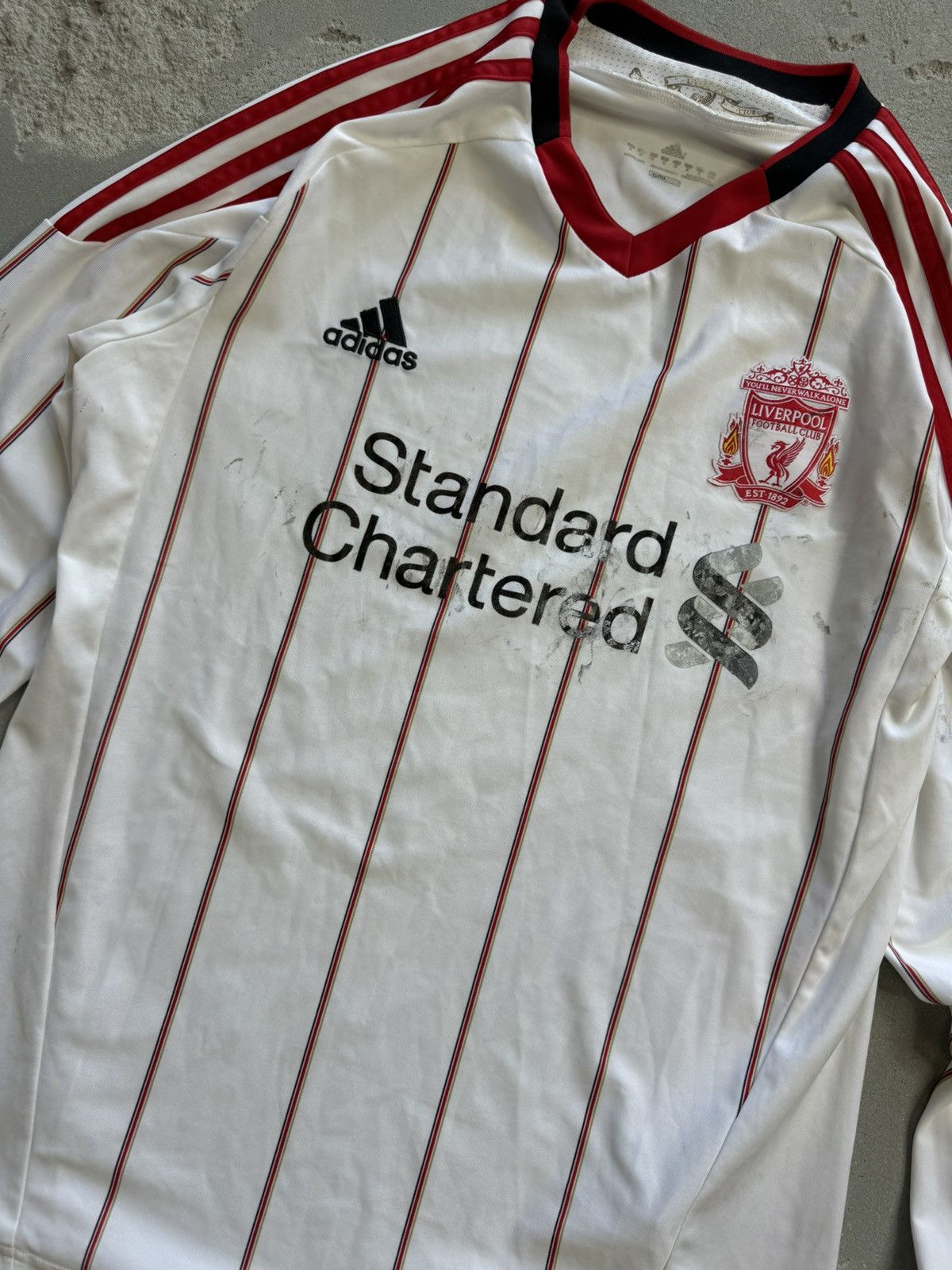Adidas 2010 2011 Vintage Liverpool Adidas Away Soccer Jersey Size US M / EU 48-50 / 2 - 4 Thumbnail