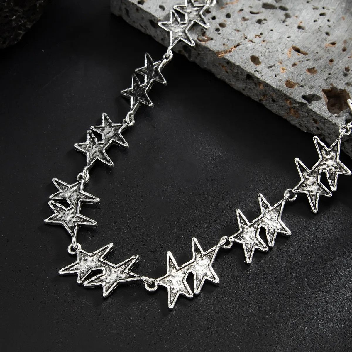 Vintage Star Patterned Necklace Size ONE SIZE - 6 Thumbnail
